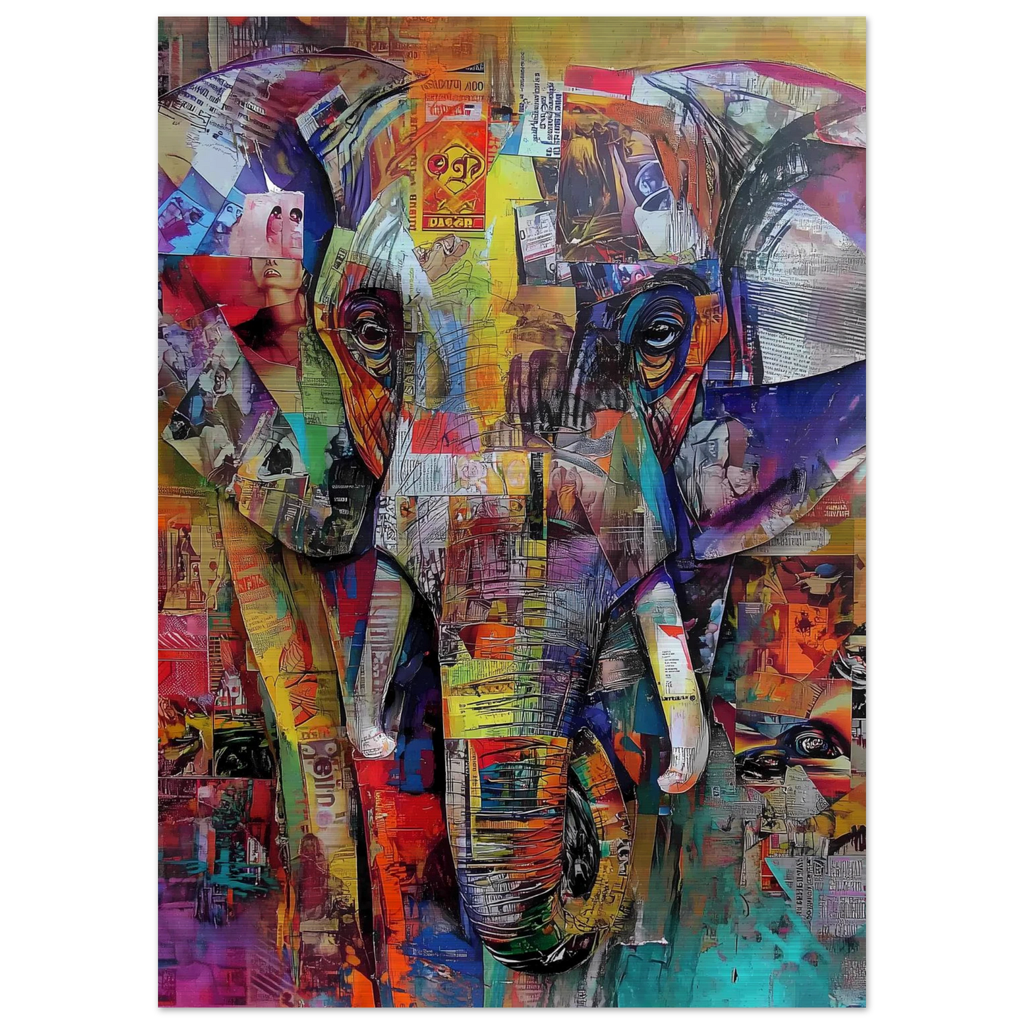 Éléphant de Papier — tableau aluminium — vue 4 — art mural STNCL