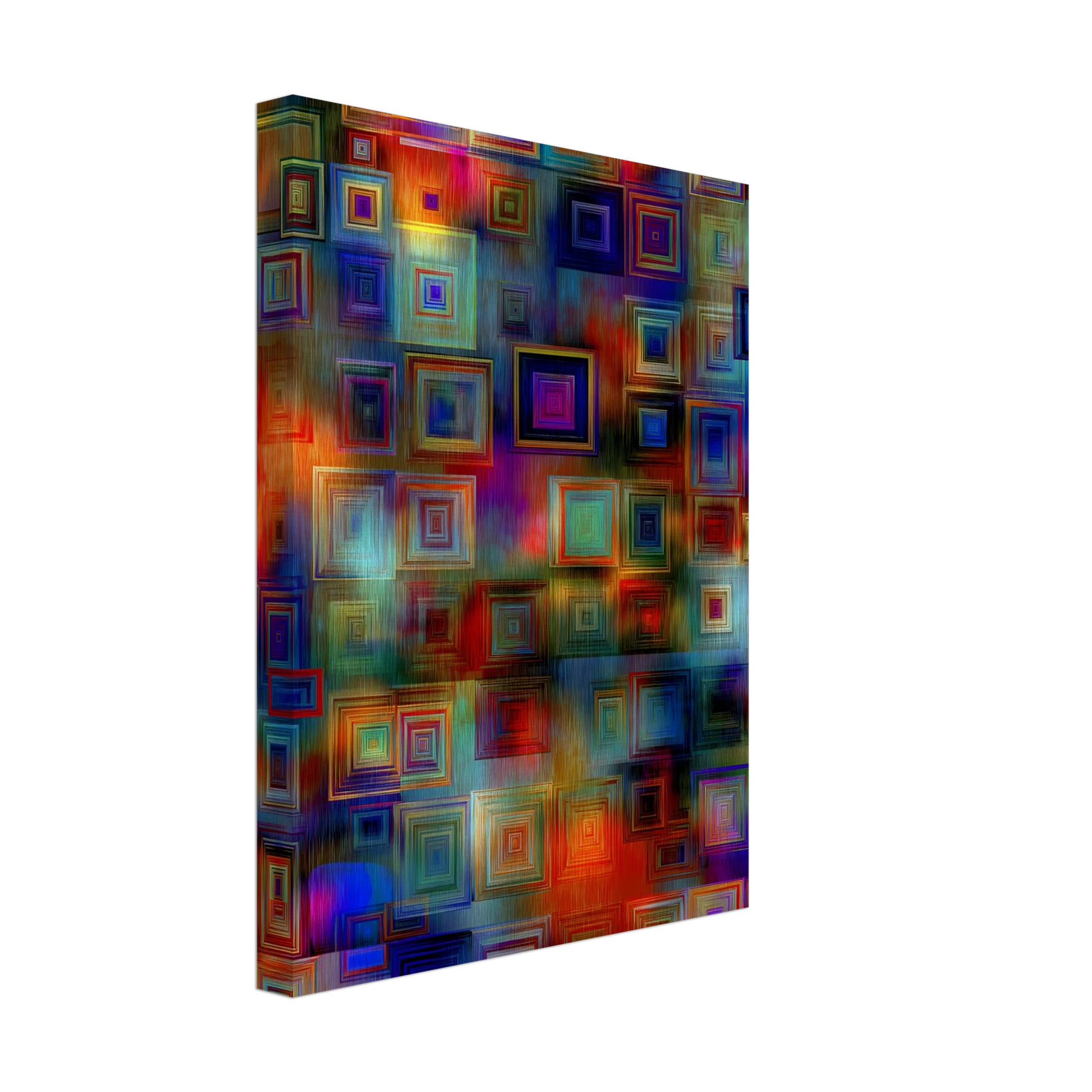 Trame de Carrés — tableau sur toile — vue 4 — art mural STNCL