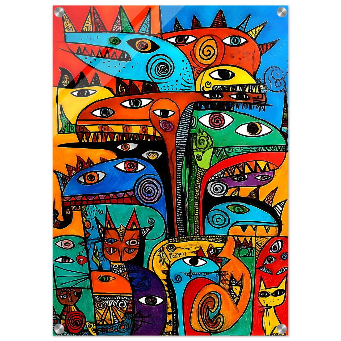 La Tribu — tableau plexiglas — vue 2 — art mural STNCL