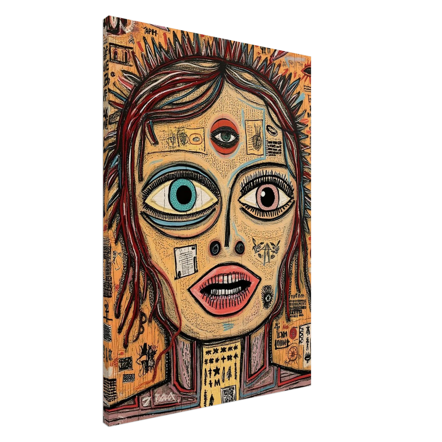 Visage aux Trois Yeux — tableau sur toile — art mural STNCL