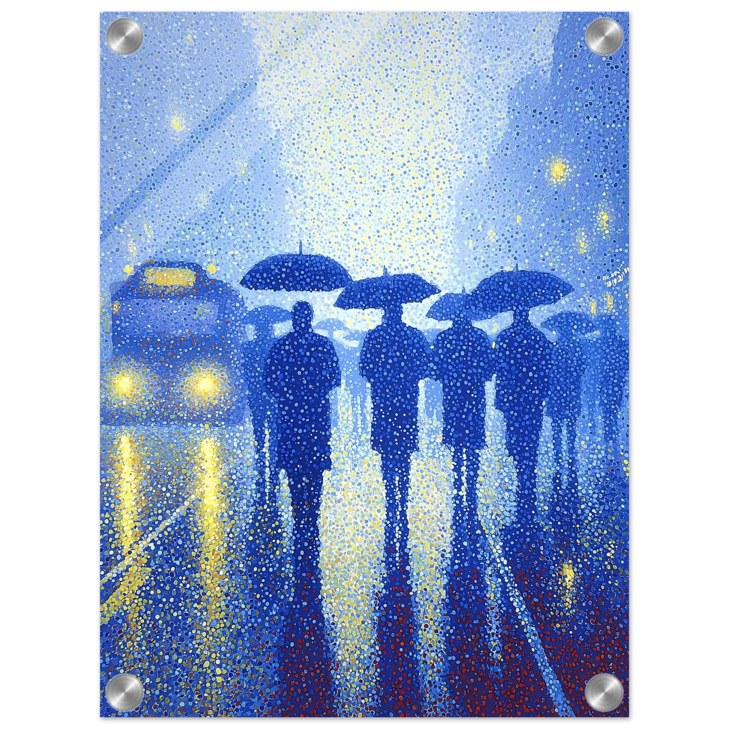 Pluie en Pointillés — tableau plexiglas — vue 3 — art mural STNCL