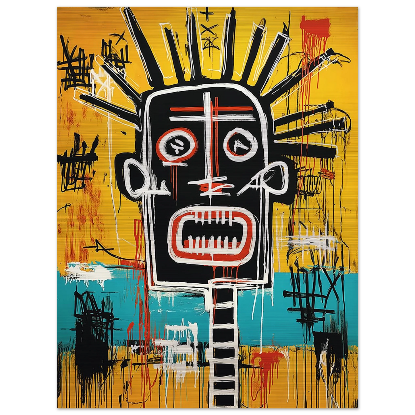 Tête Solaire — tableau aluminium — vue 5 — art mural STNCL