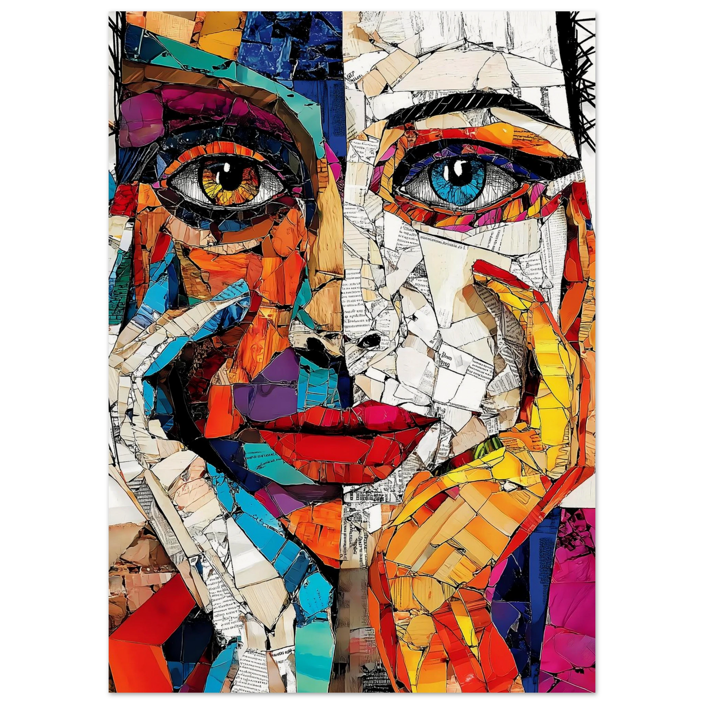 Visages Déchirés — affiche d'art — vue 5 — art mural STNCL