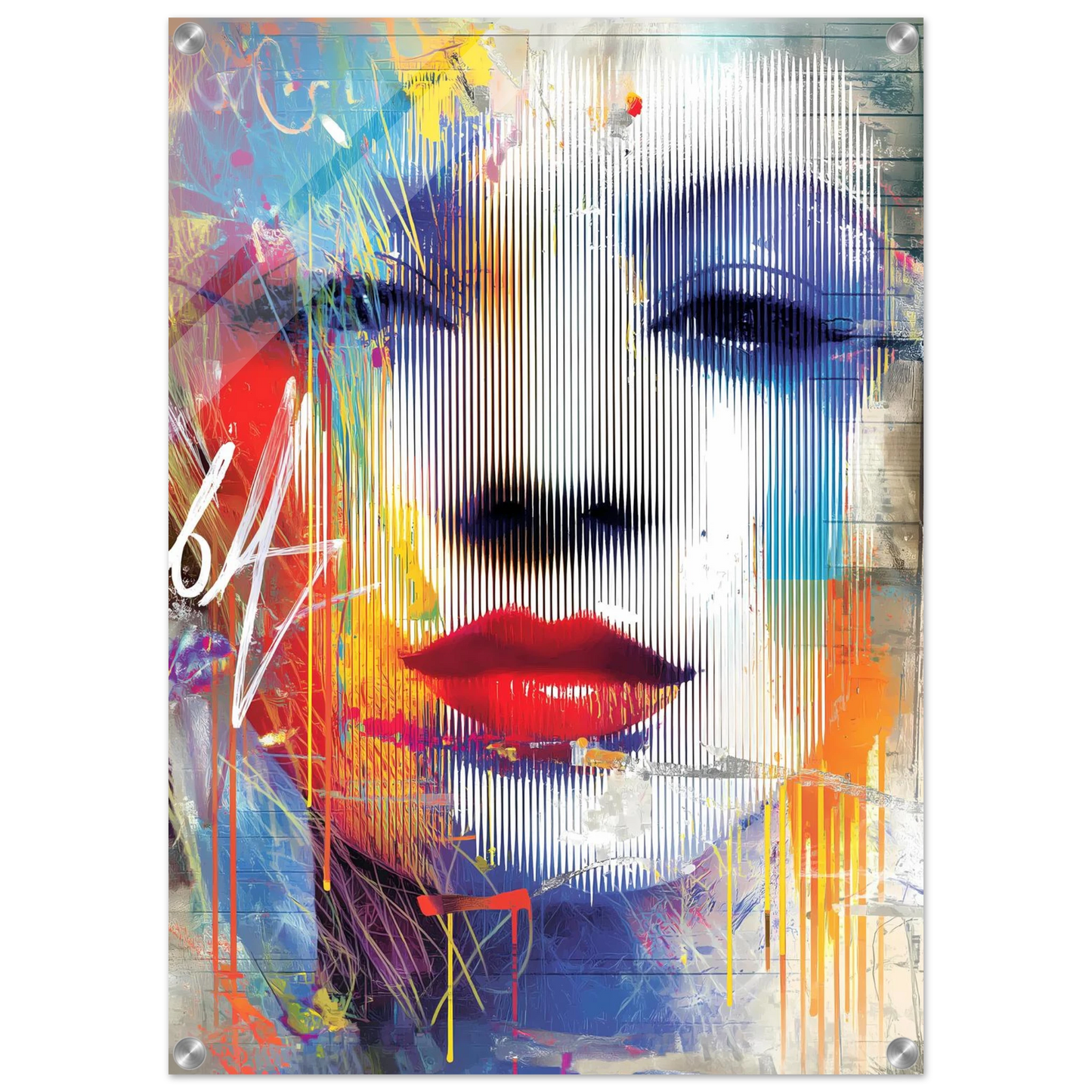 Derrière les Lignes — tableau plexiglas — vue 2 — art mural STNCL