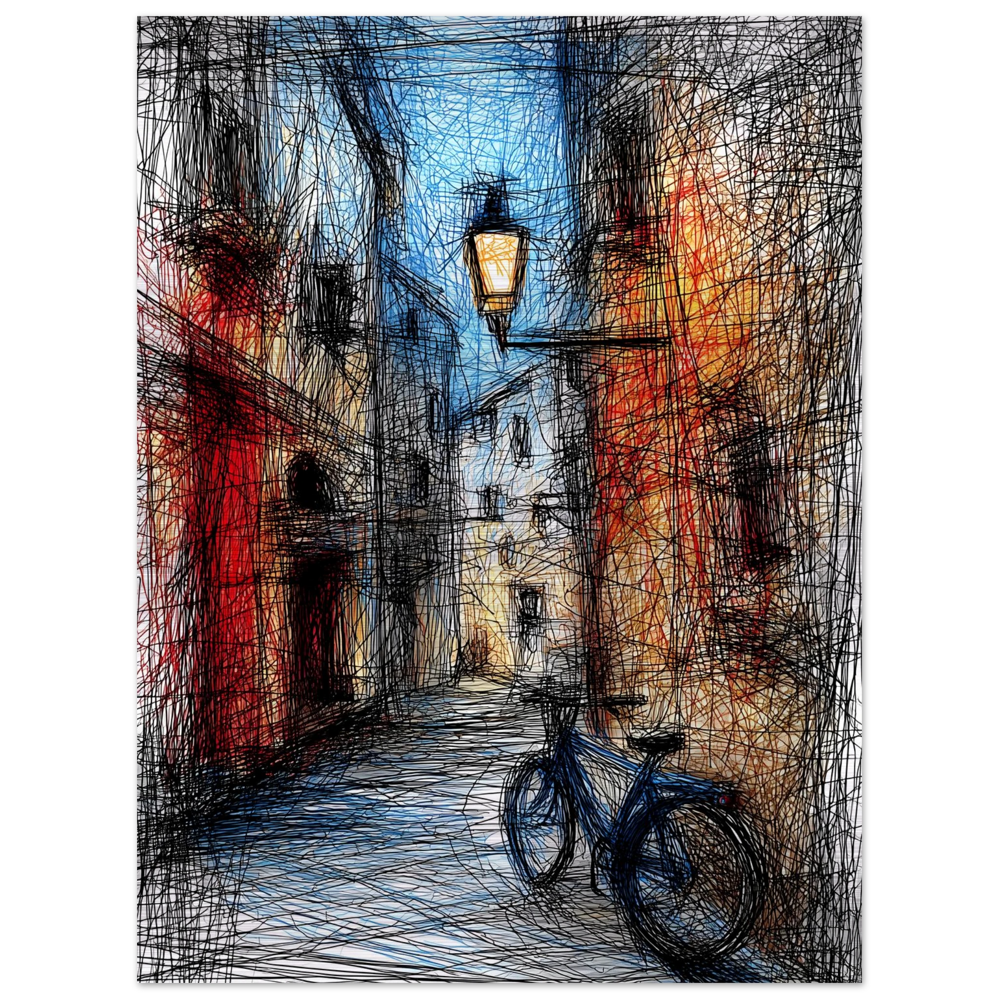 Ruelle à la Lanterne — tableau aluminium — vue 5 — art mural STNCL