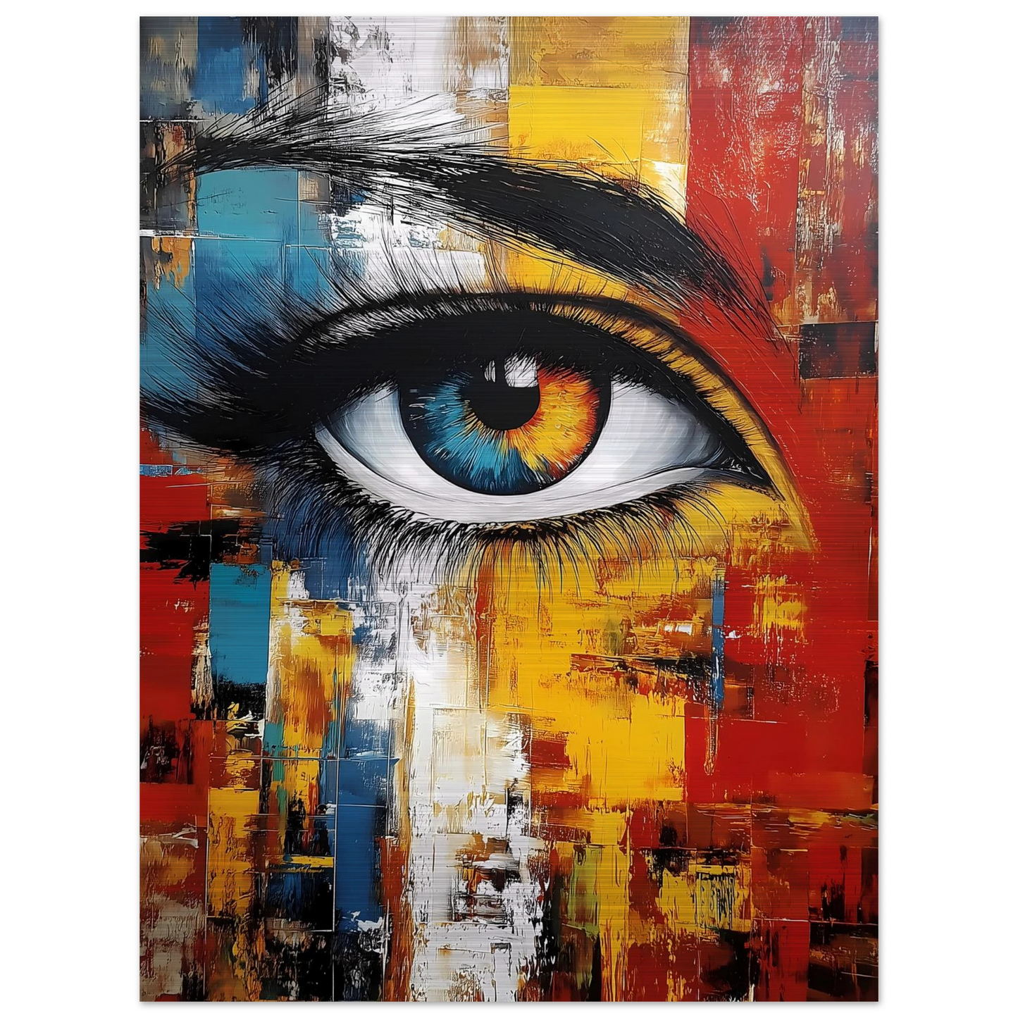 L'Œil Hétérochrome — tableau aluminium — vue 5 — art mural STNCL