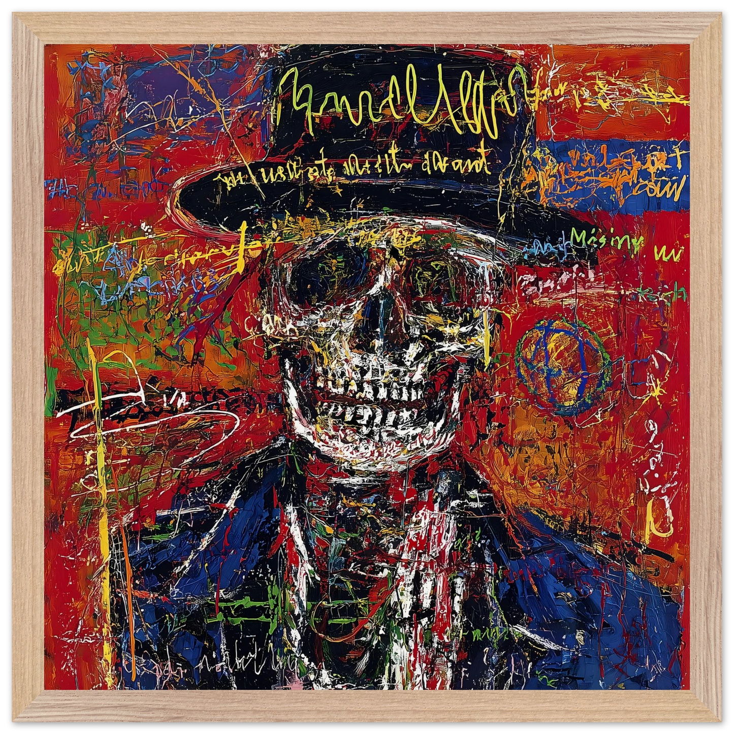 Dandy Macabre — tableau encadré bois — vue 4 — art mural STNCL