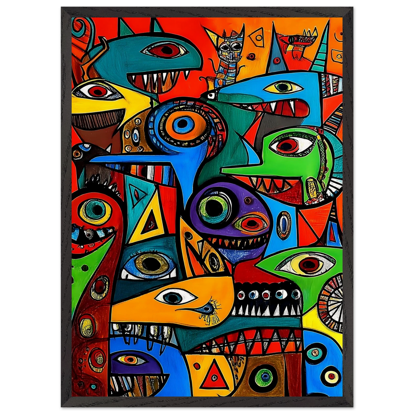 Prolifération — tableau encadré bois — vue 10 — art mural STNCL