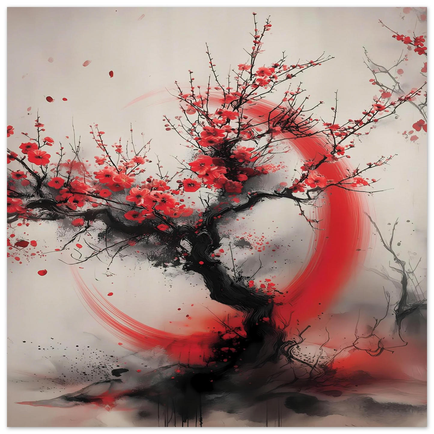 Enso et Prunier — affiche d'art — vue 4 — art mural STNCL