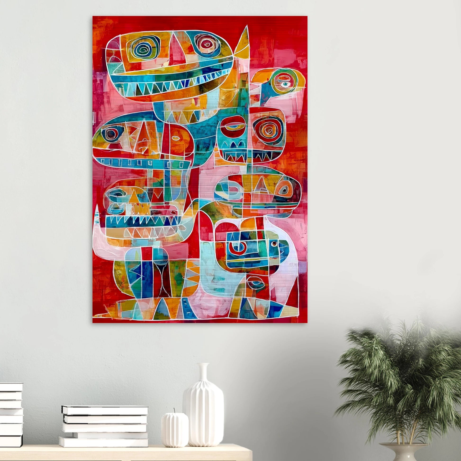 Totems Imbriqués — tableau aluminium — vue 6 — art mural STNCL