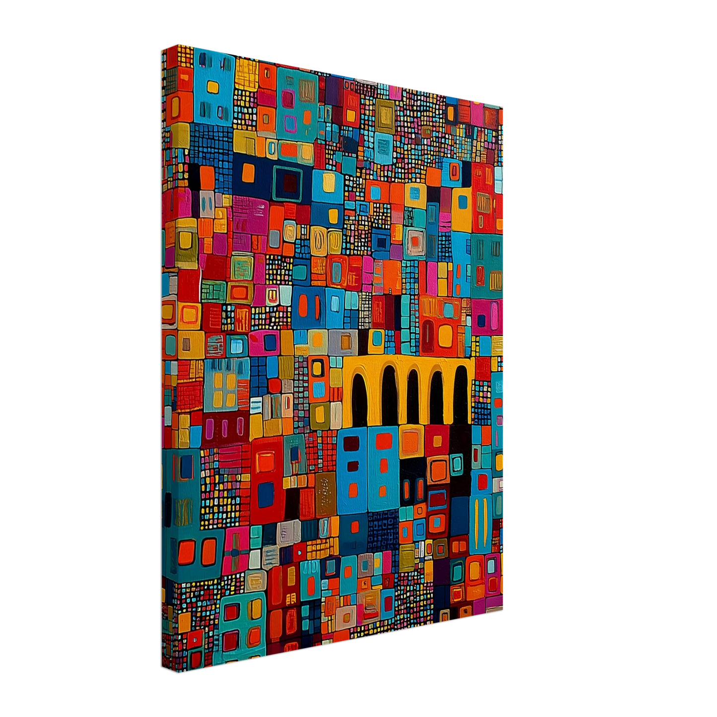 Cité Mosaïque — tableau sur toile — vue 5 — art mural STNCL