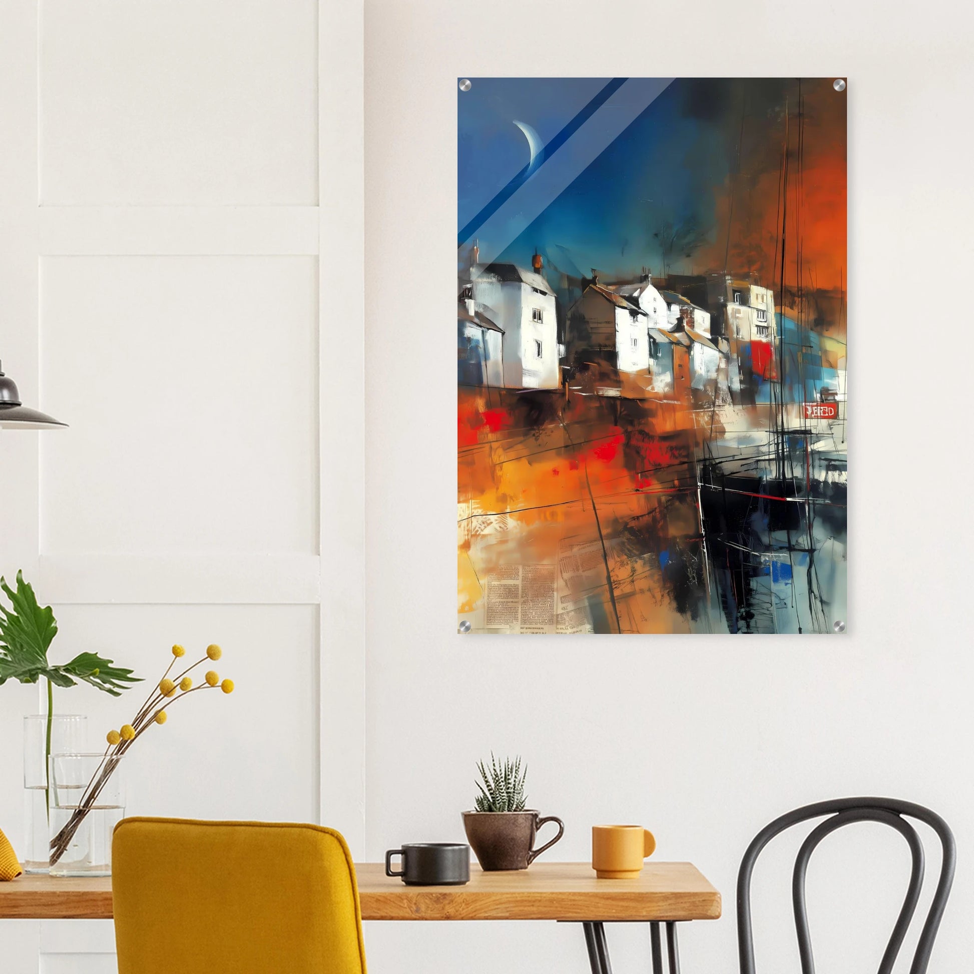 Port sous le Croissant de Lune — tableau plexiglas — vue 8 — art mural STNCL