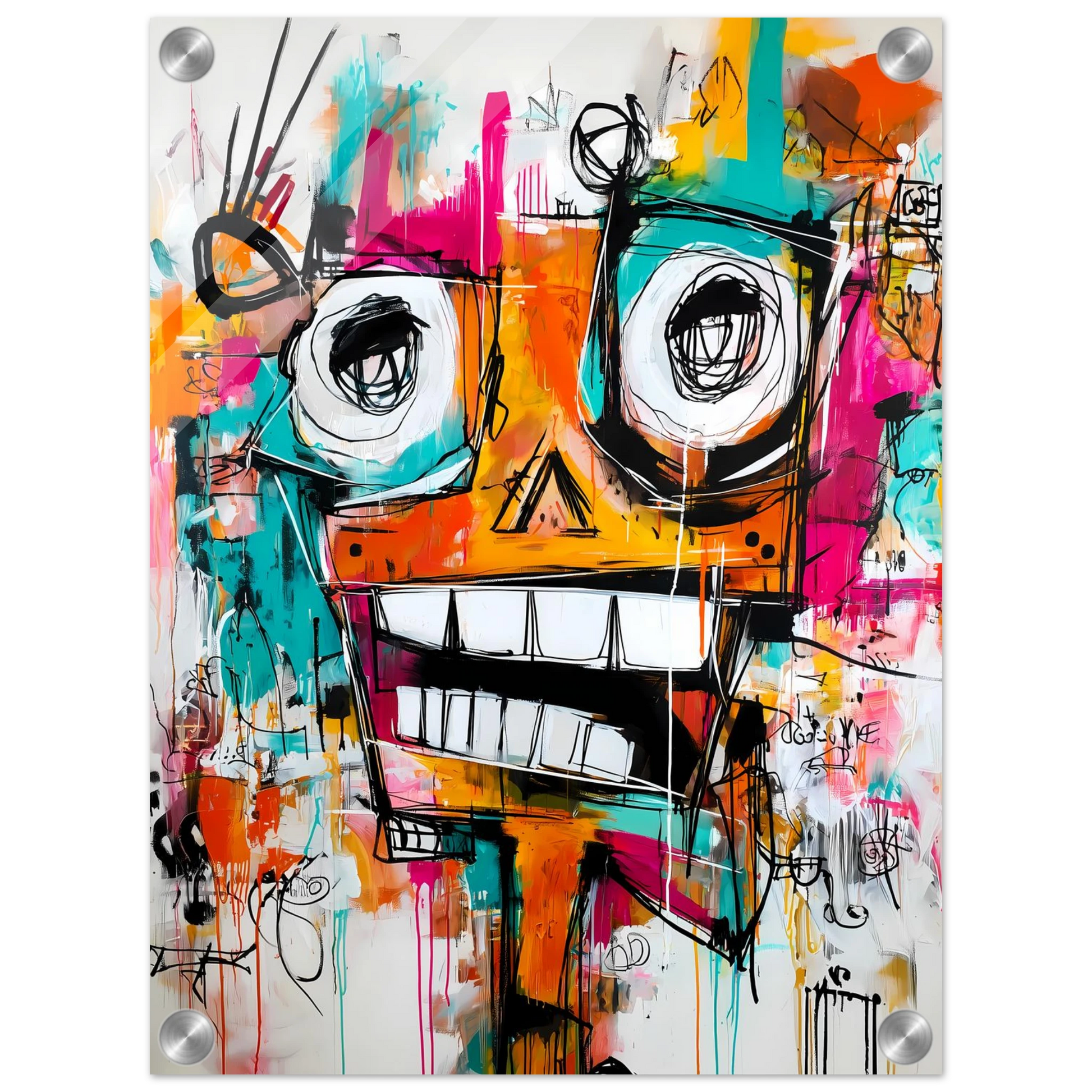 Face à Grands Yeux — tableau plexiglas — vue 3 — art mural STNCL