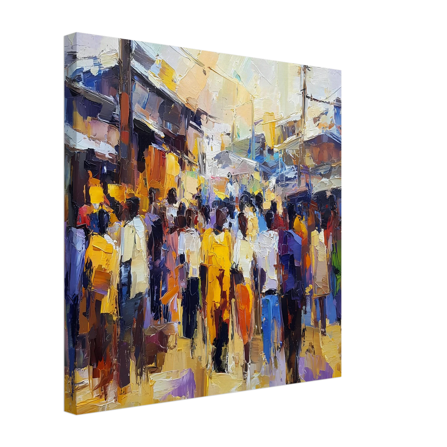 Jour de Marché — tableau sur toile — vue 4 — art mural STNCL