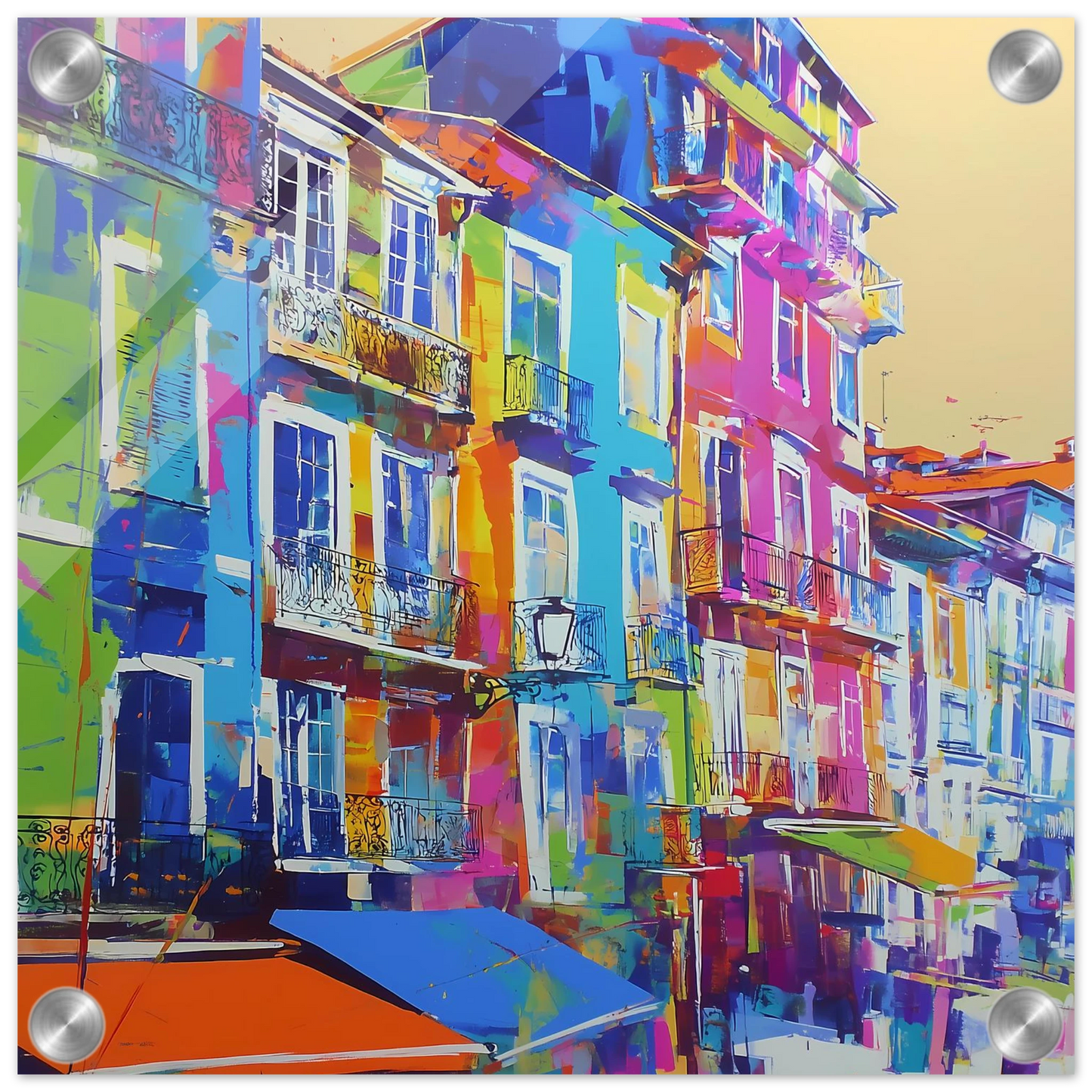 Balcons Colorés — tableau plexiglas — vue 3 — art mural STNCL