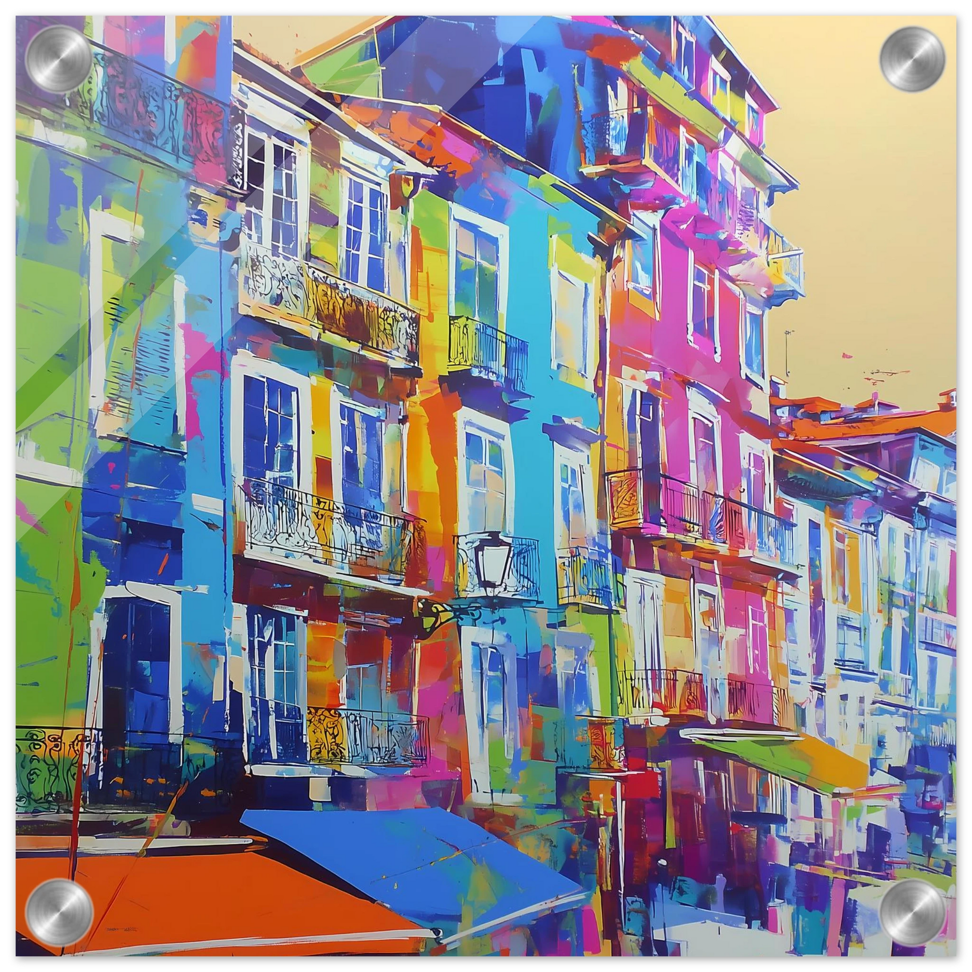 Balcons Colorés — tableau plexiglas — vue 3 — art mural STNCL