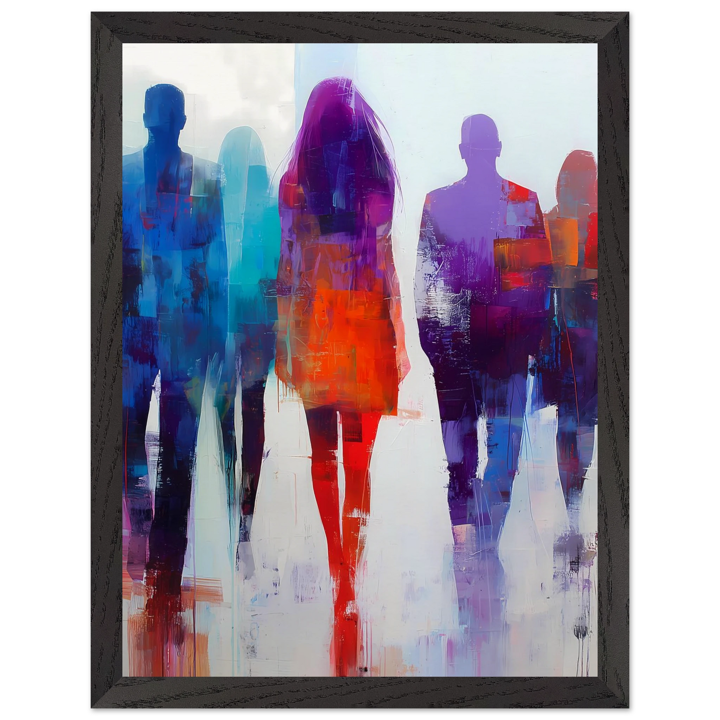 Présences Lumineuses — tableau encadré bois — vue 4 — art mural STNCL