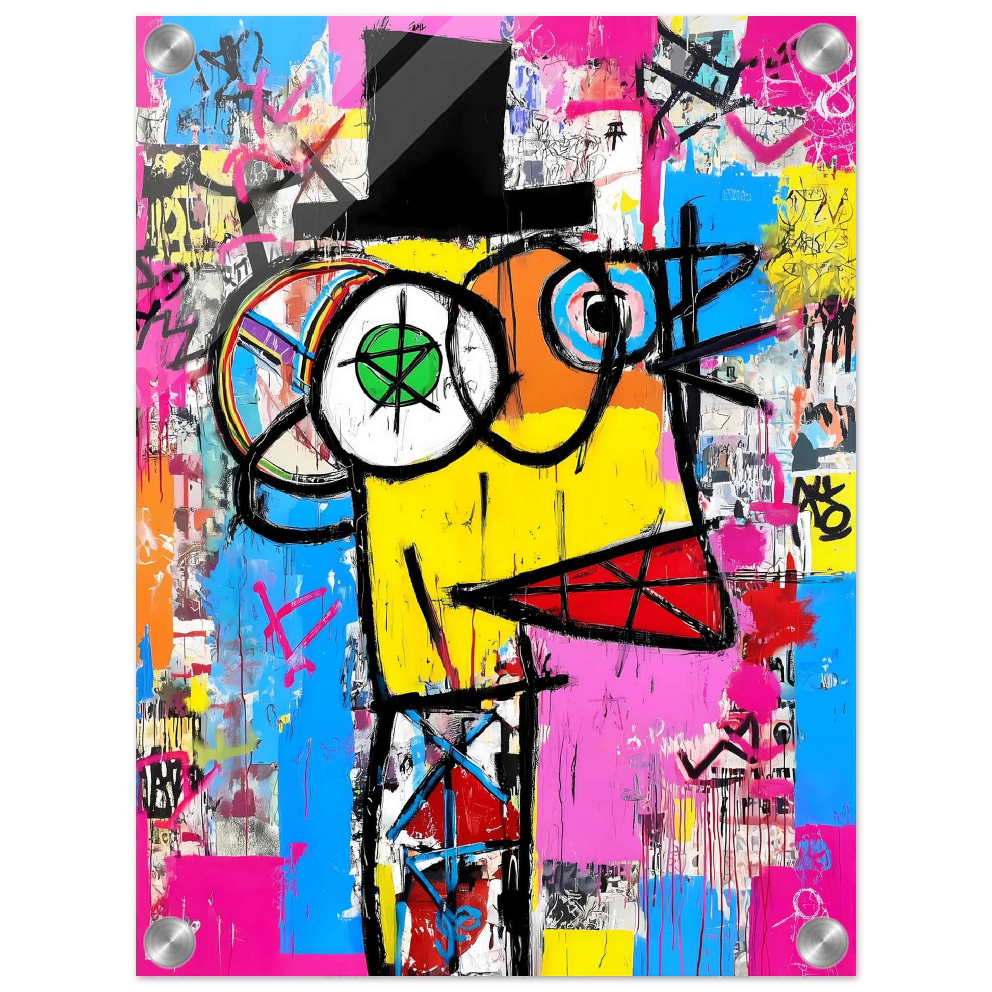 L'Homme au Chapeau Noir — tableau plexiglas — vue 3 — art mural STNCL
