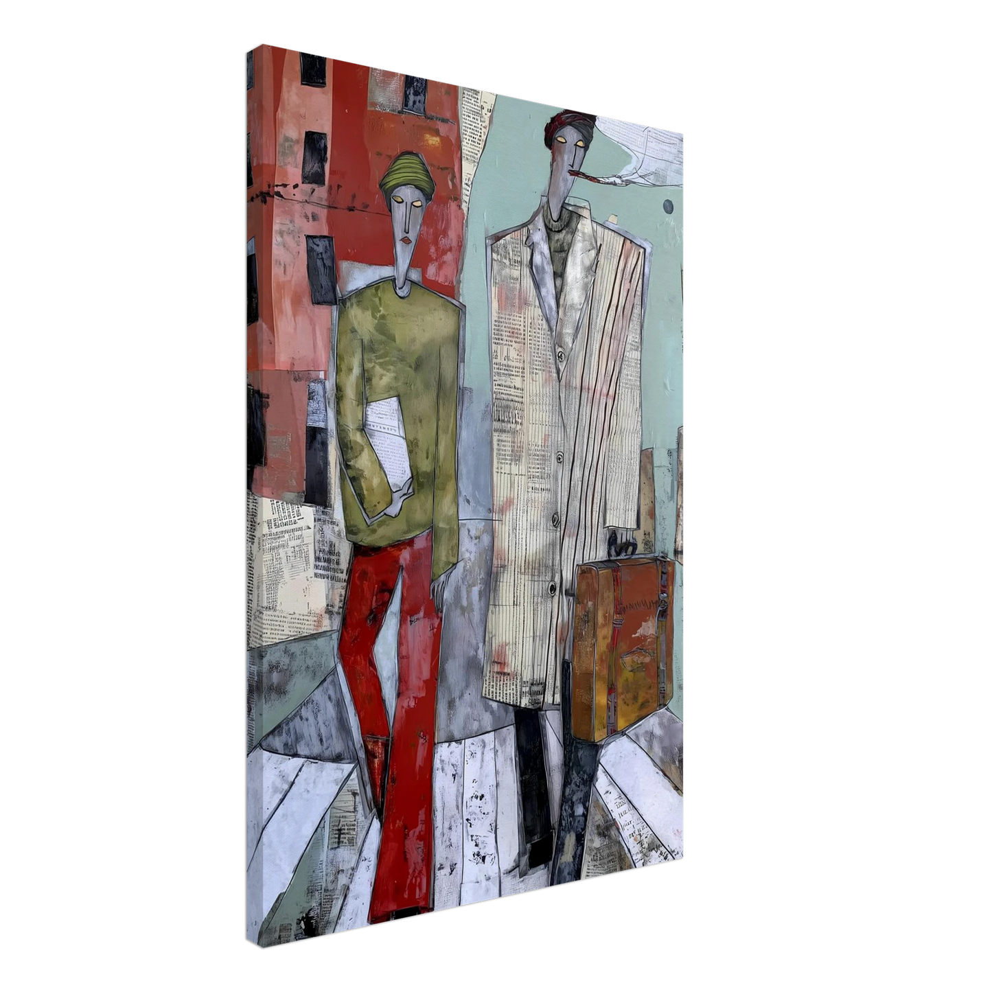 Les Voyageurs — tableau sur toile — vue 2 — art mural STNCL