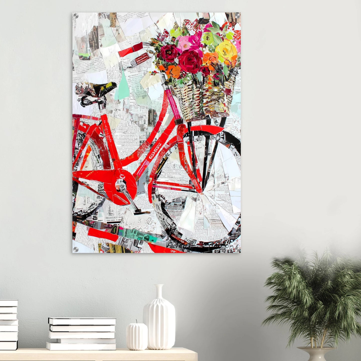 Le Vélo Fleuri — tableau plexiglas — vue 6 — art mural STNCL