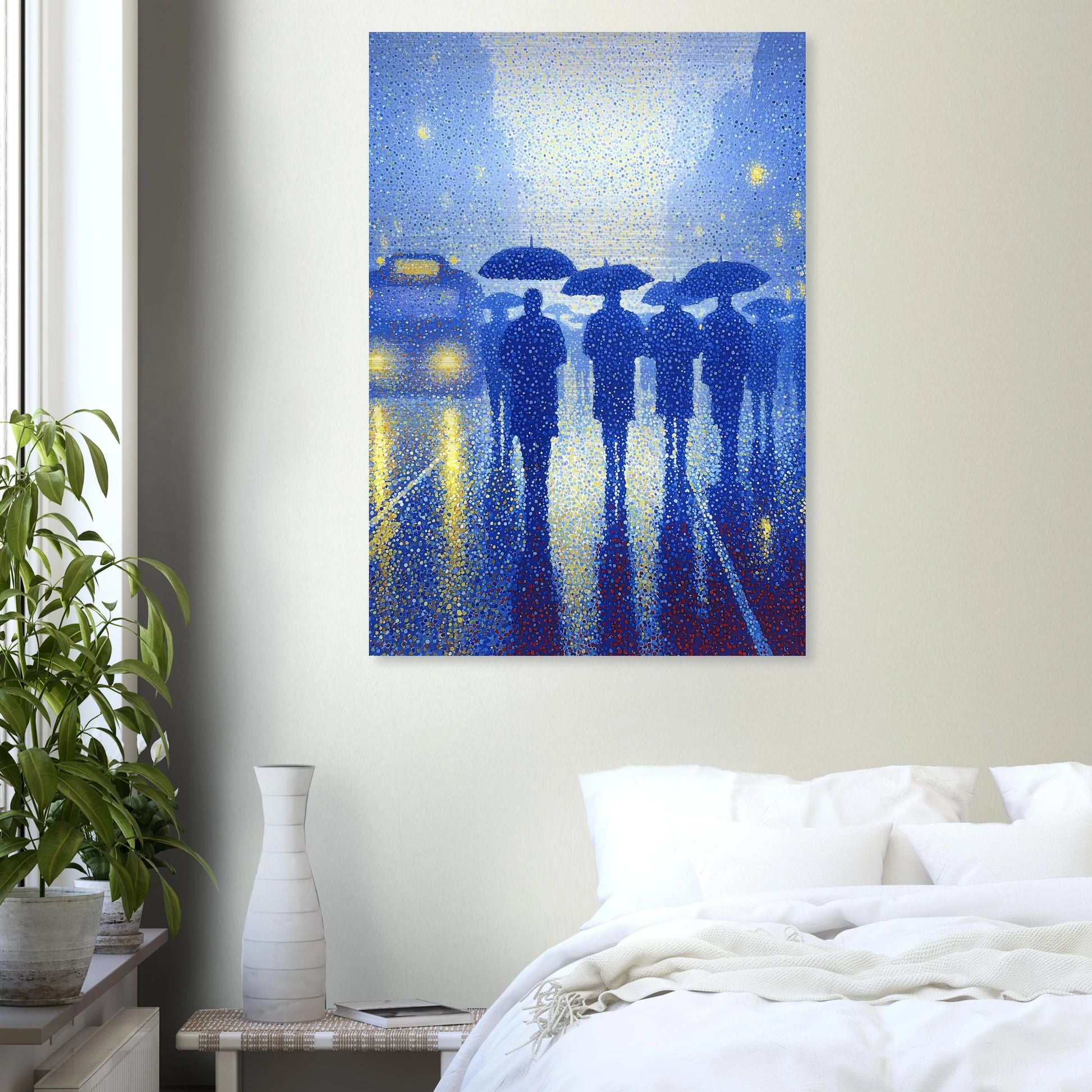 Pluie en Pointillés — tableau aluminium — vue 7 — art mural STNCL