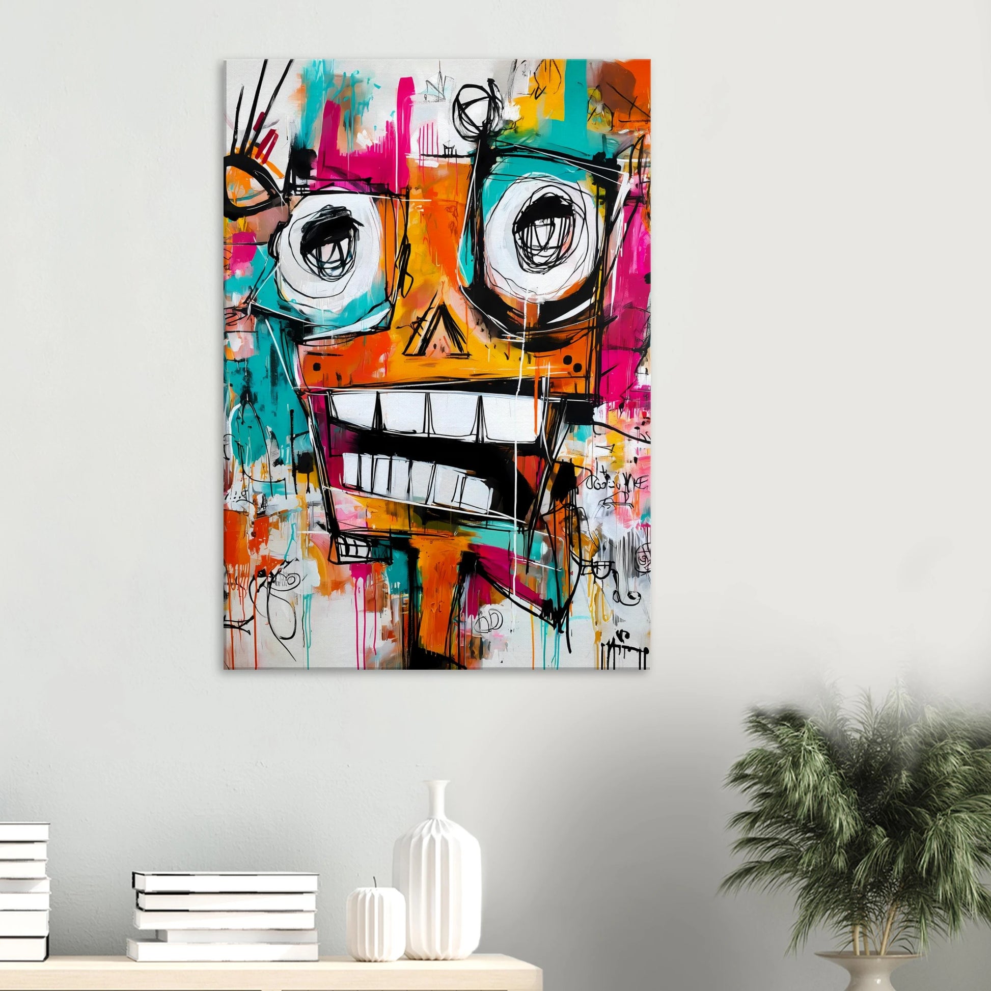 Face à Grands Yeux — tableau sur toile — vue 6 — art mural STNCL