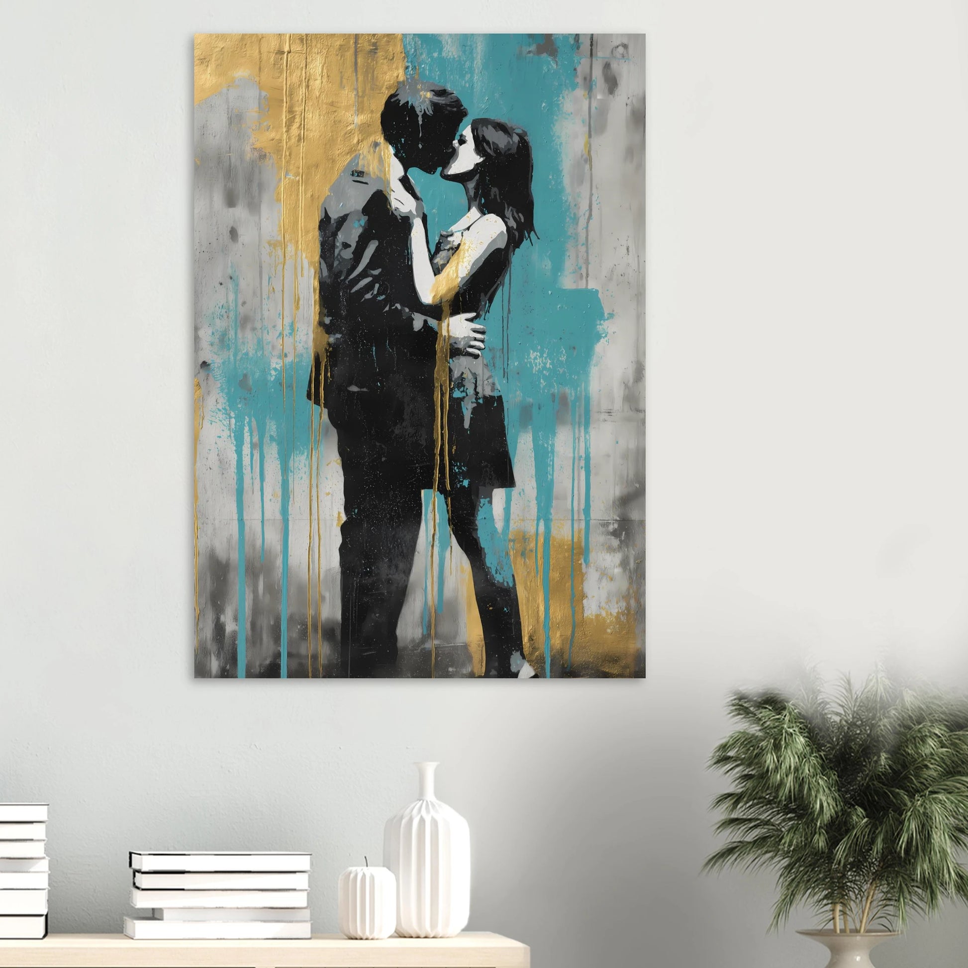 Baiser au Pochoir — affiche d'art — vue 6 — art mural STNCL