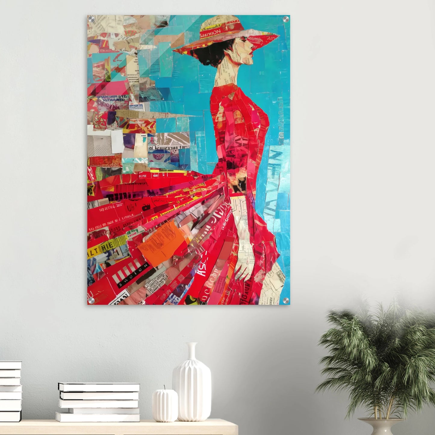 La Robe Rouge — tableau plexiglas — vue 6 — art mural STNCL