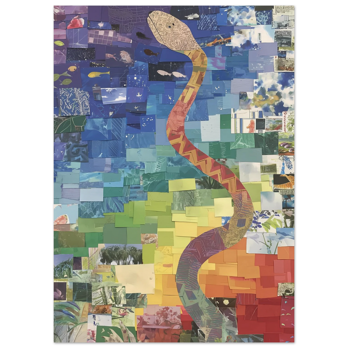 Serpent des Saisons — affiche d'art — vue 5 — art mural STNCL