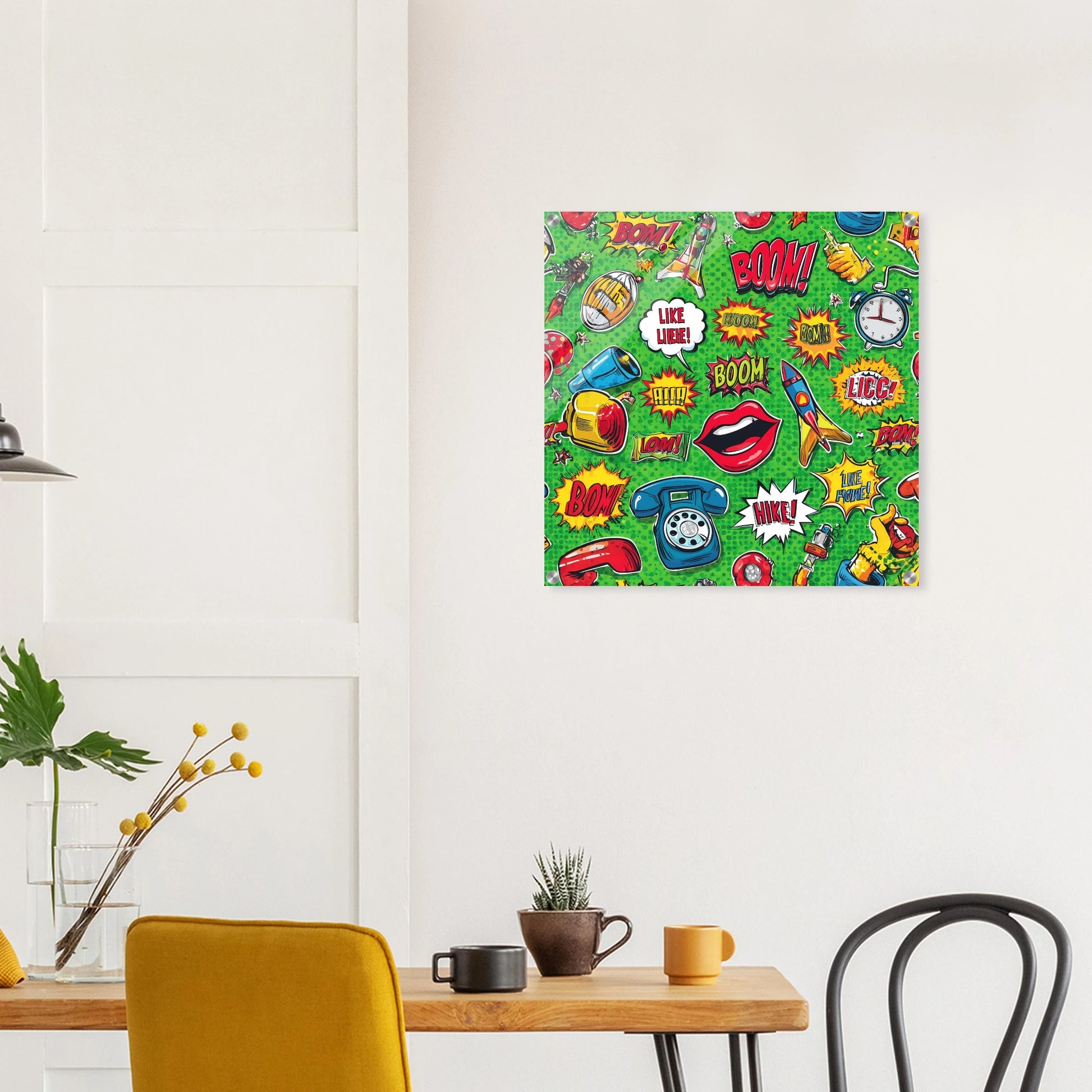 Explosion Pop — tableau plexiglas — vue 7 — art mural STNCL