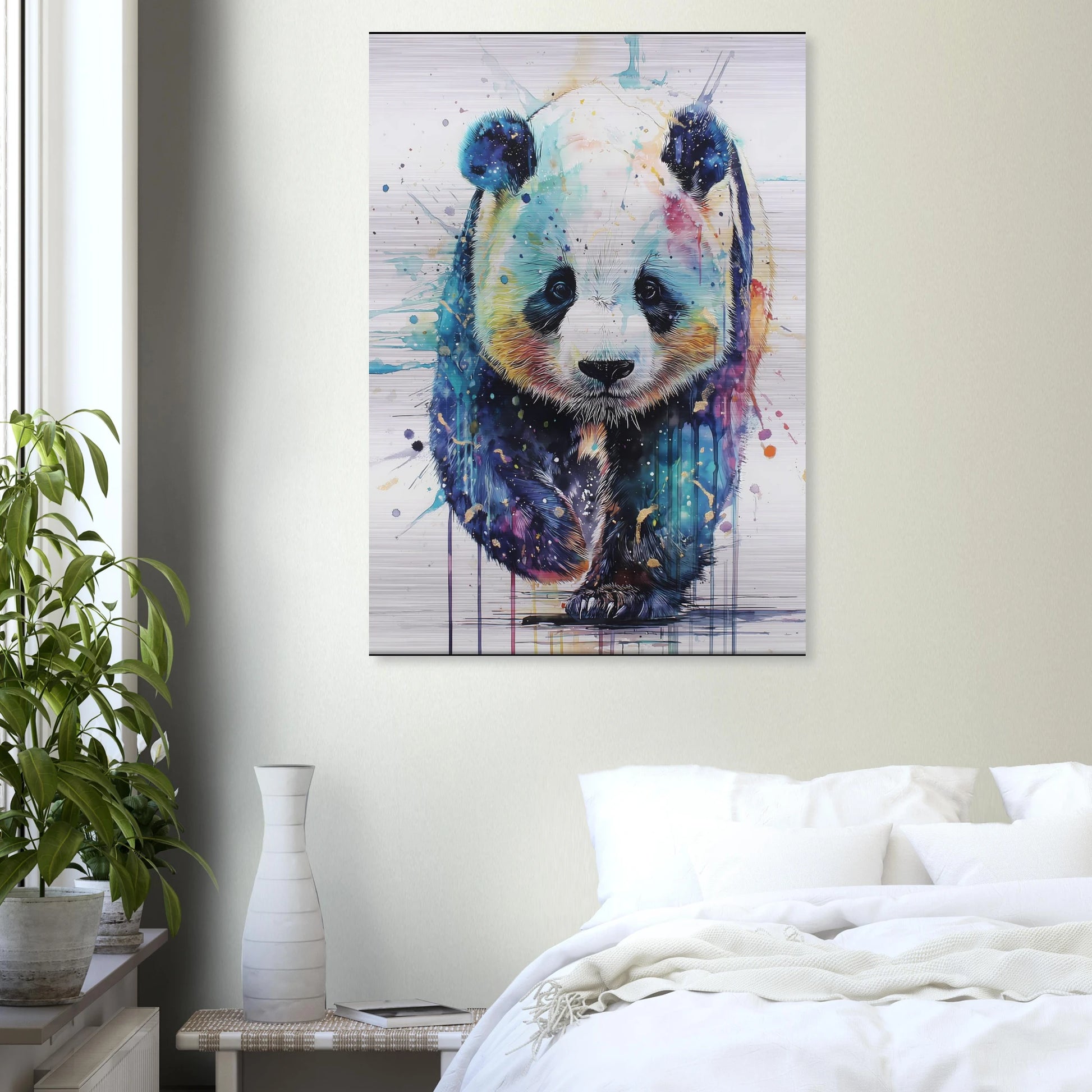 Panda Constellé — tableau aluminium — vue 7 — art mural STNCL