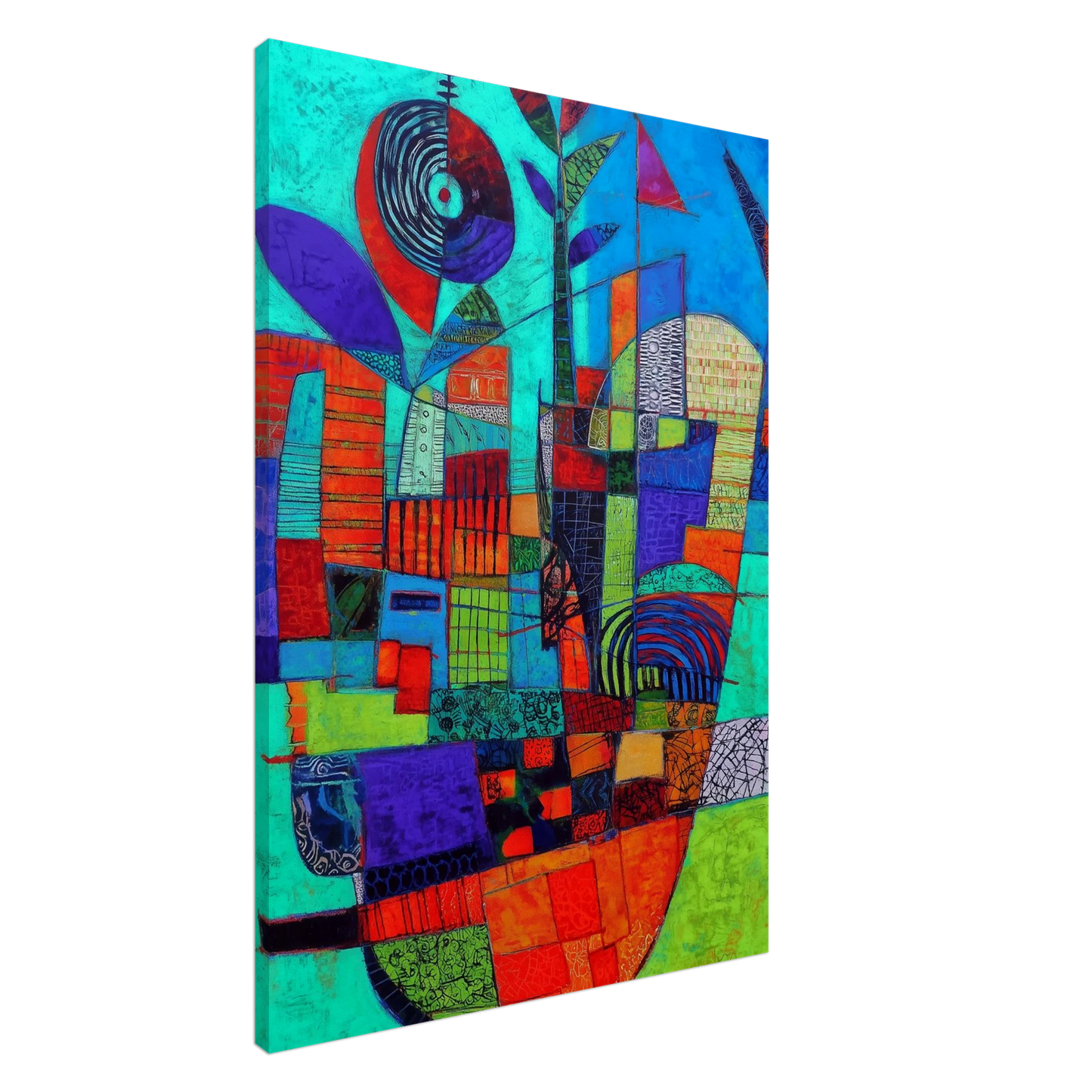 Jardin Urbain en Fête — tableau sur toile — art mural STNCL