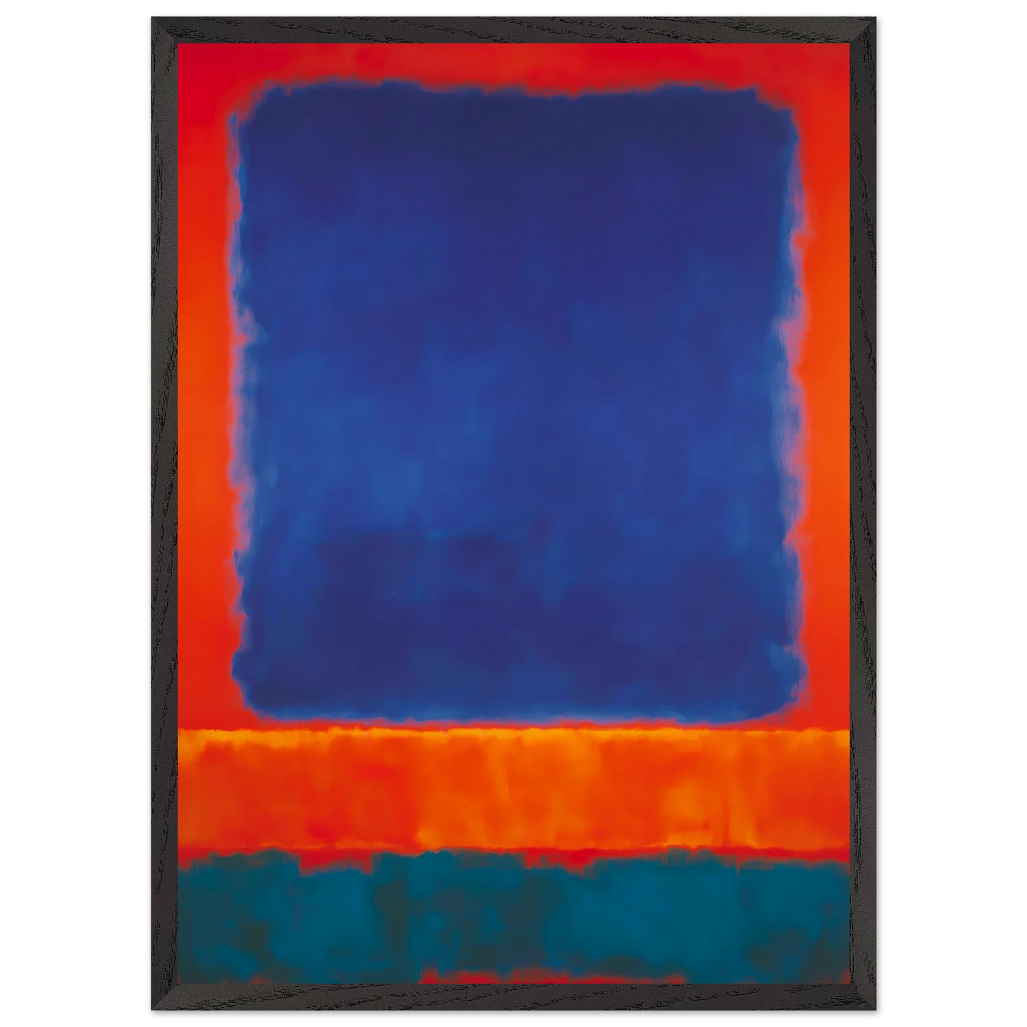 Bleu en Apesanteur — tableau encadré bois — vue 10 — art mural STNCL