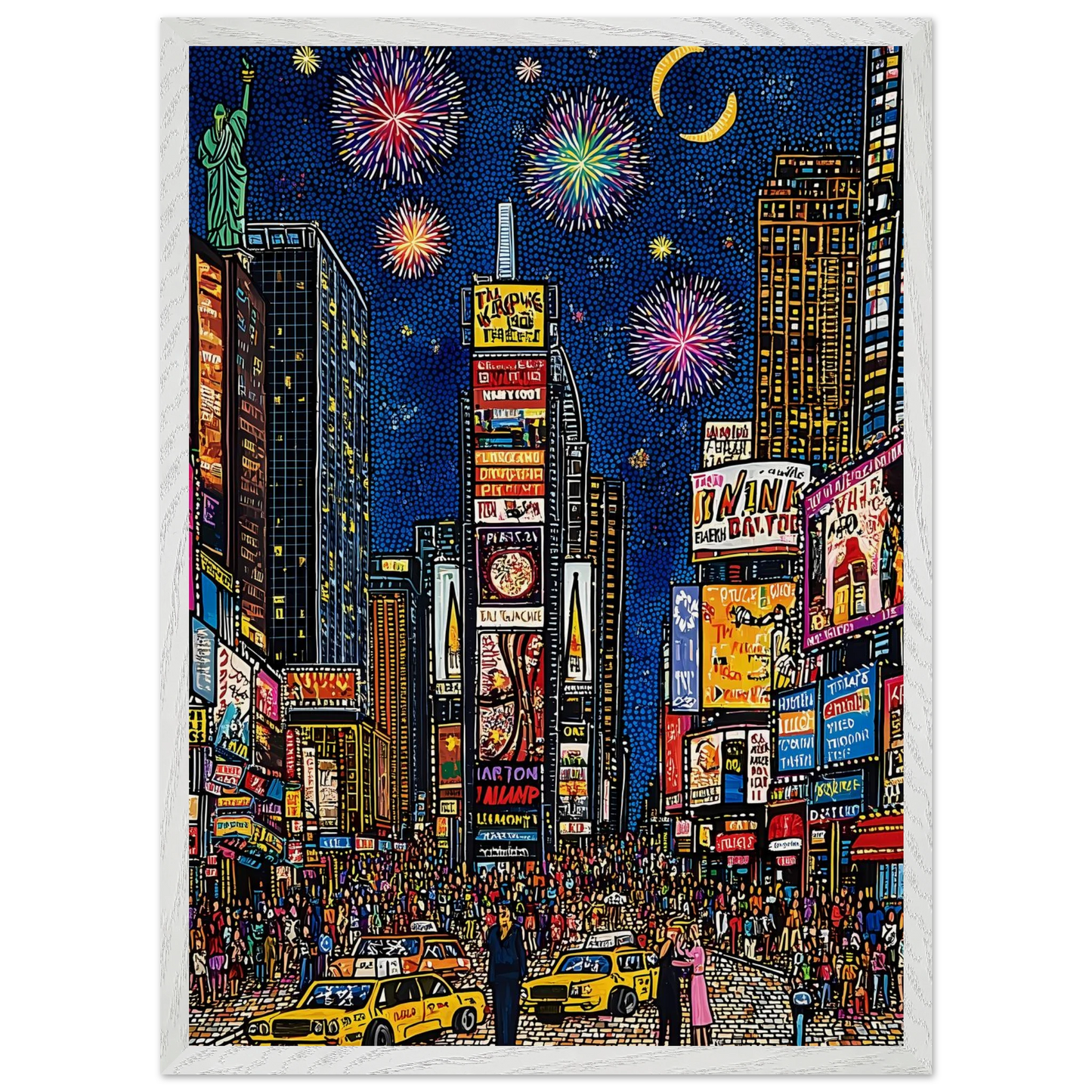 New York en Fête — tableau encadre bois — vue 11 — art mural STNCL