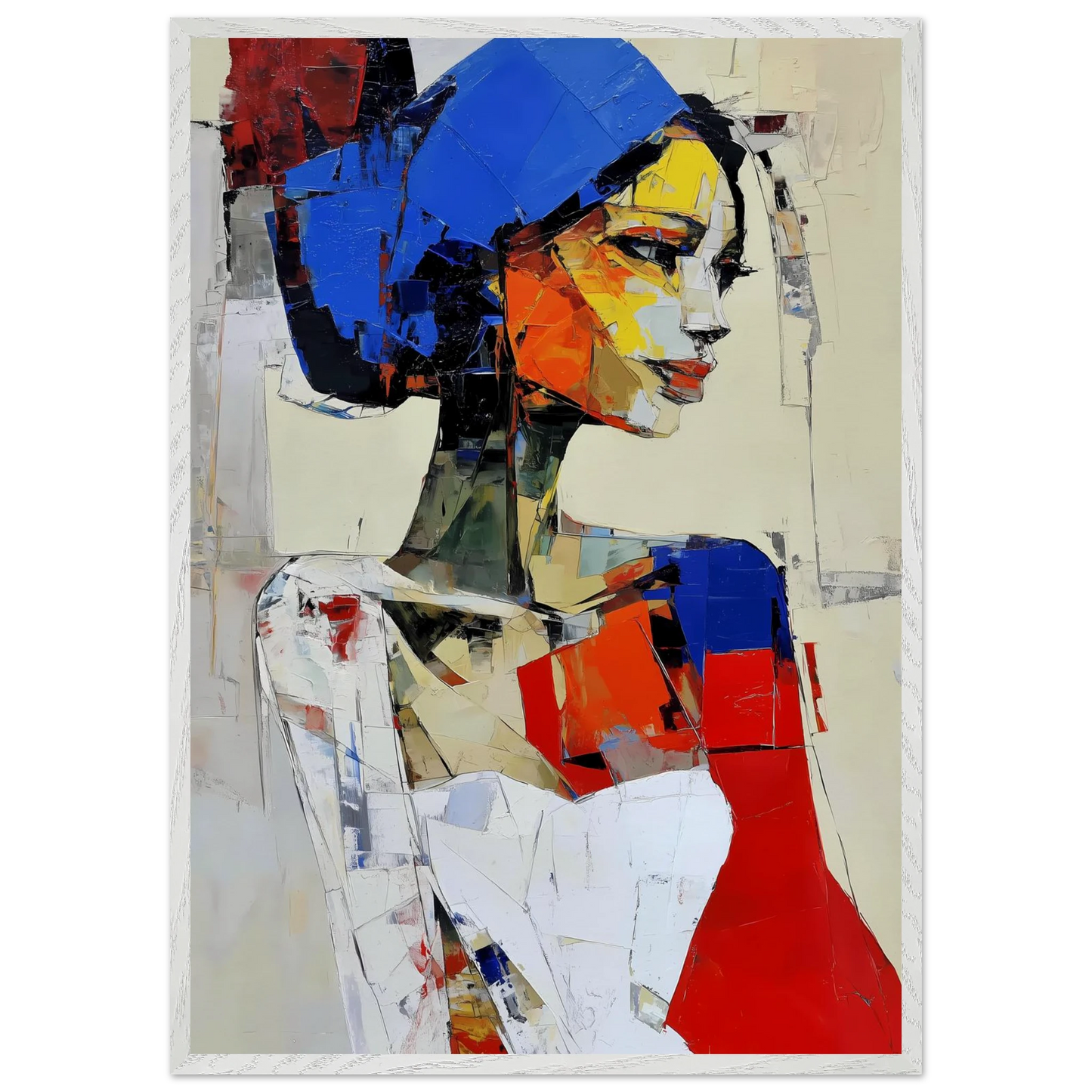 Profil en Éclats de Couleur — tableau encadré bois — vue 5 — art mural STNCL