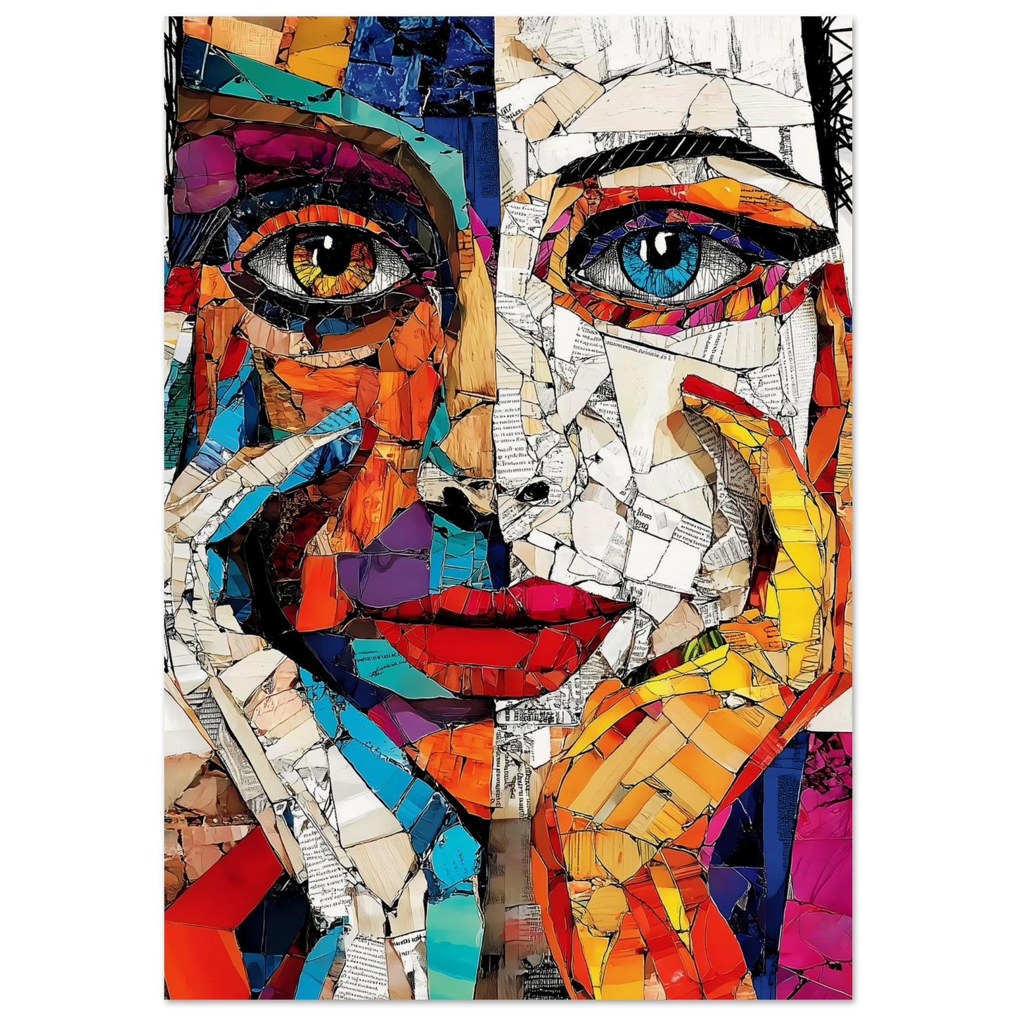 Visages Déchirés — affiche d'art — art mural STNCL