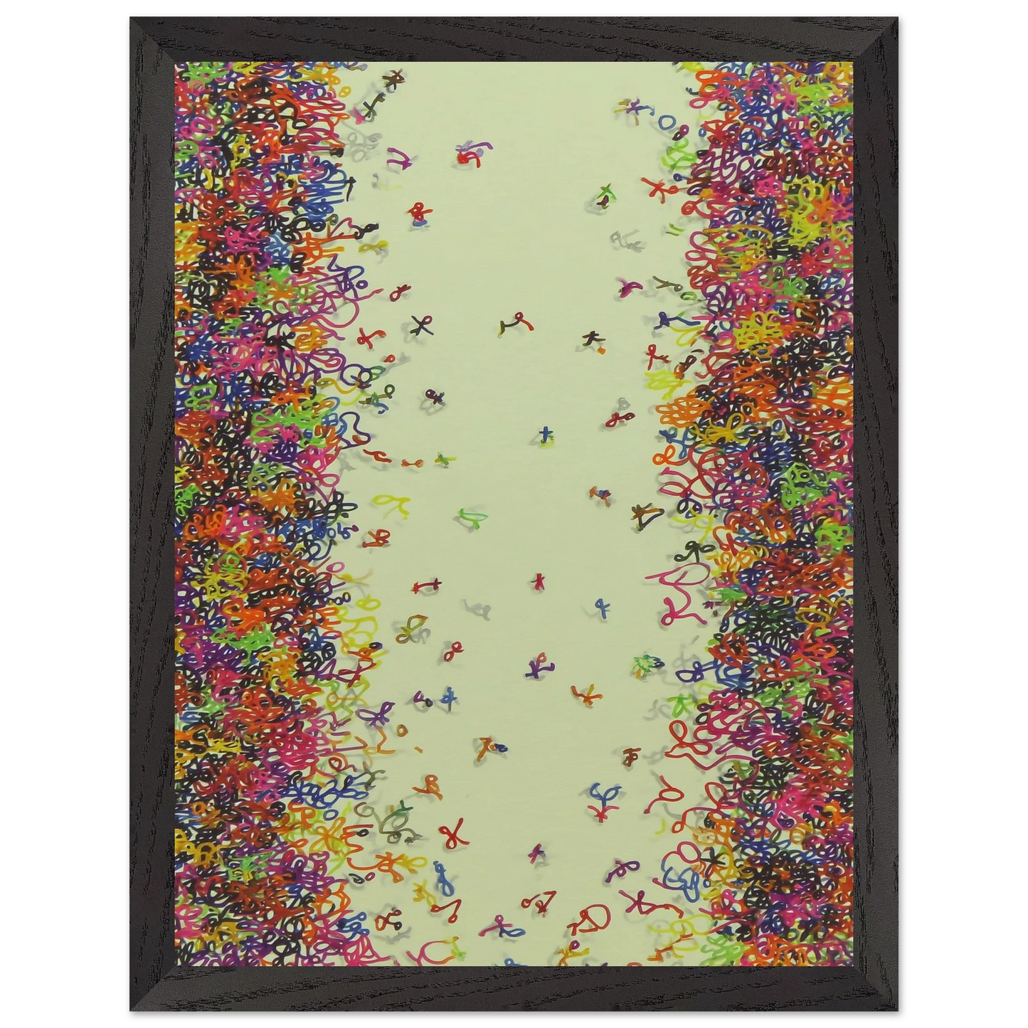 La Fête des Signes — tableau encadré bois — vue 4 — art mural STNCL