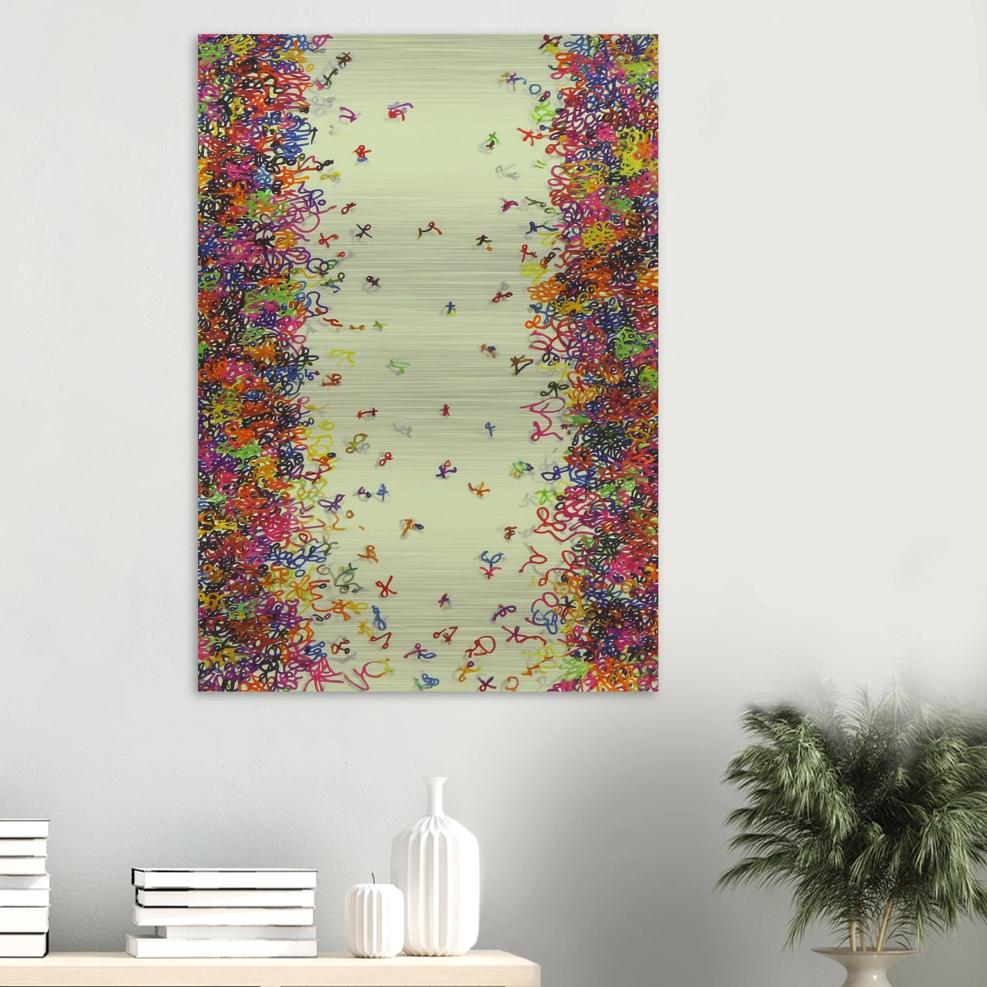 Nuée de Signes — tableau aluminium — vue 6 — art mural STNCL