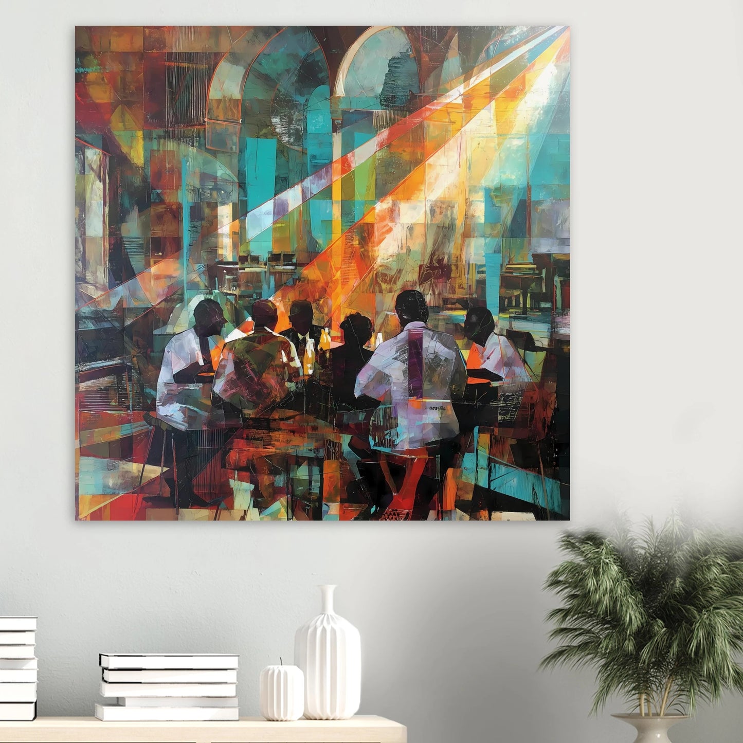 Rencontre au Café — affiche d'art — vue 6 — art mural STNCL