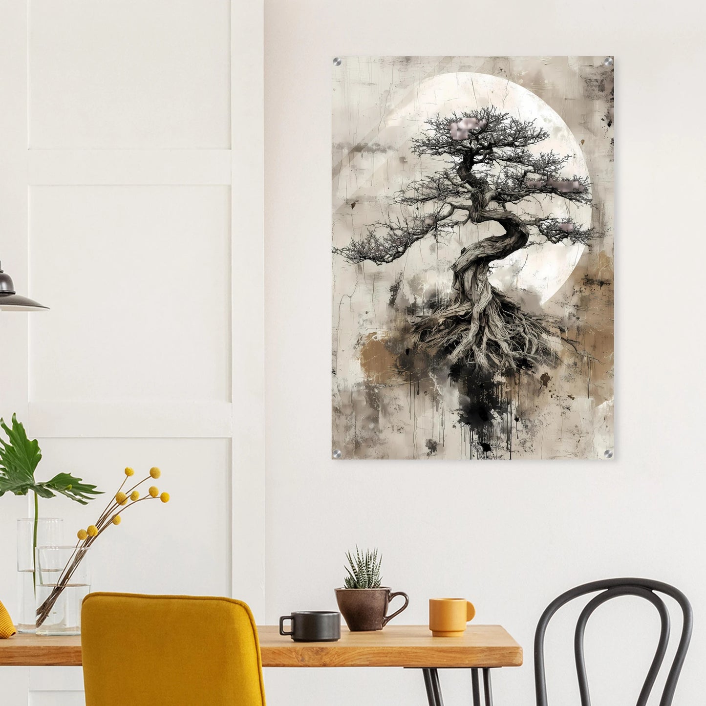 Bonsaï sous la Lune — tableau plexiglas — vue 8 — art mural STNCL