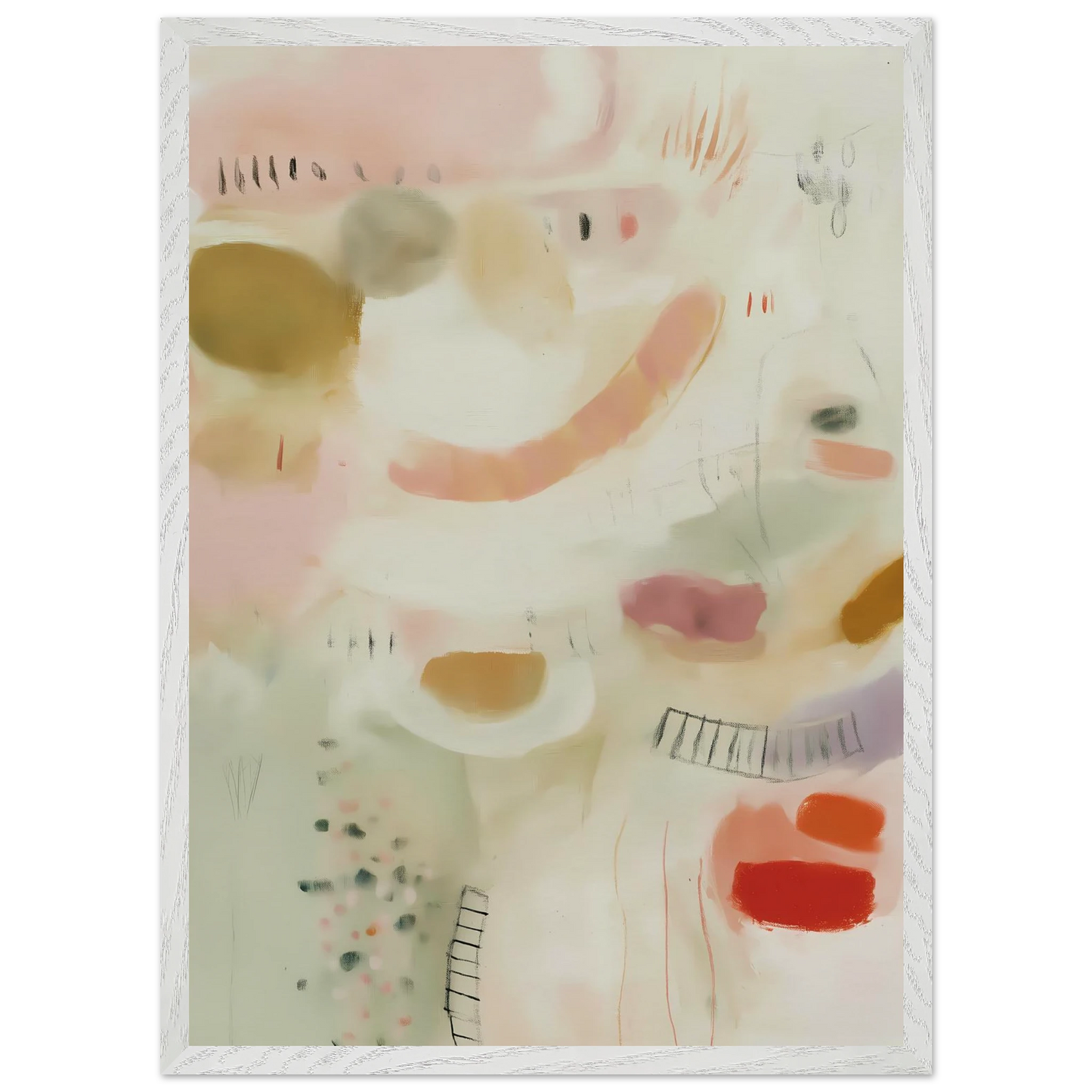 Murmures Pastel — tableau encadré bois — vue 11 — art mural STNCL