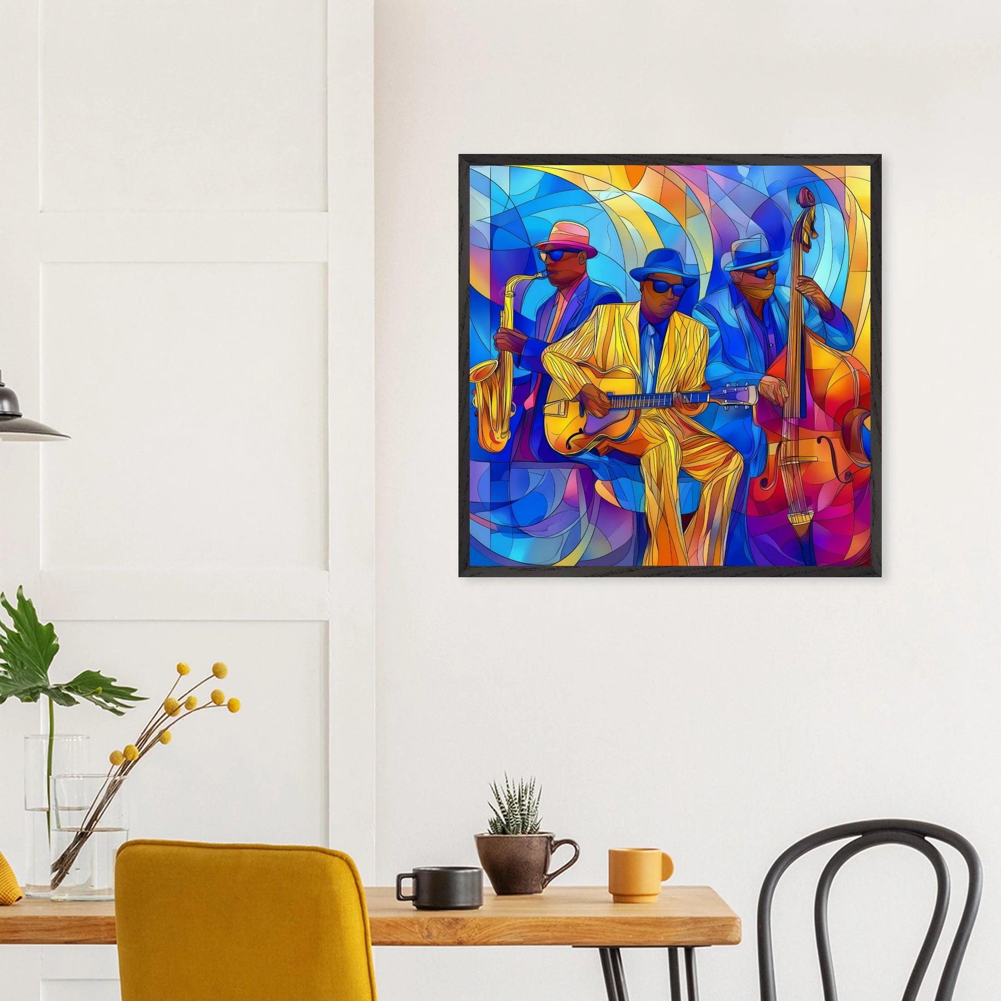 Trio de Jazz — tableau encadre bois — vue 15 — art mural STNCL