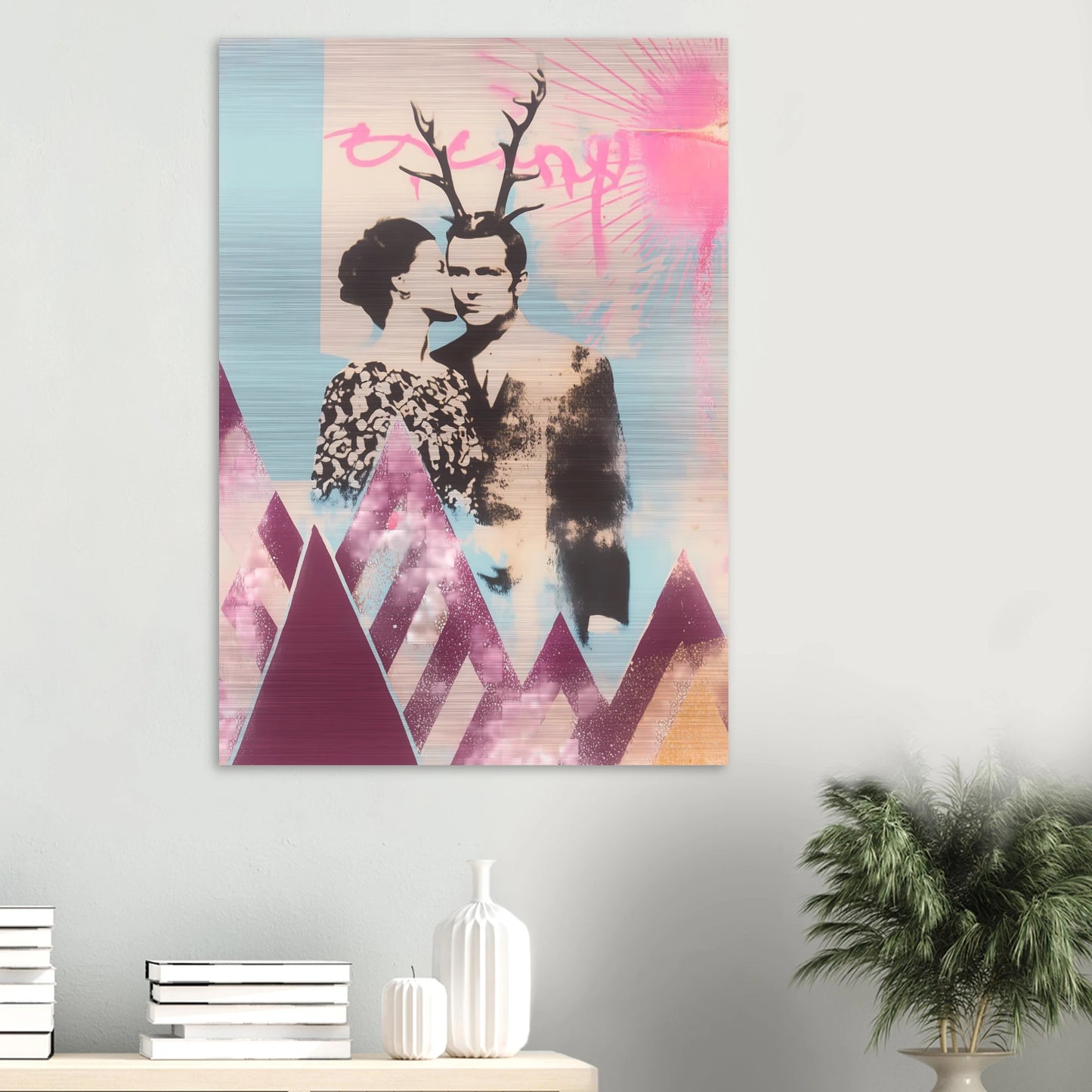 Le Couple aux Bois — tableau aluminium — vue 6 — art mural STNCL