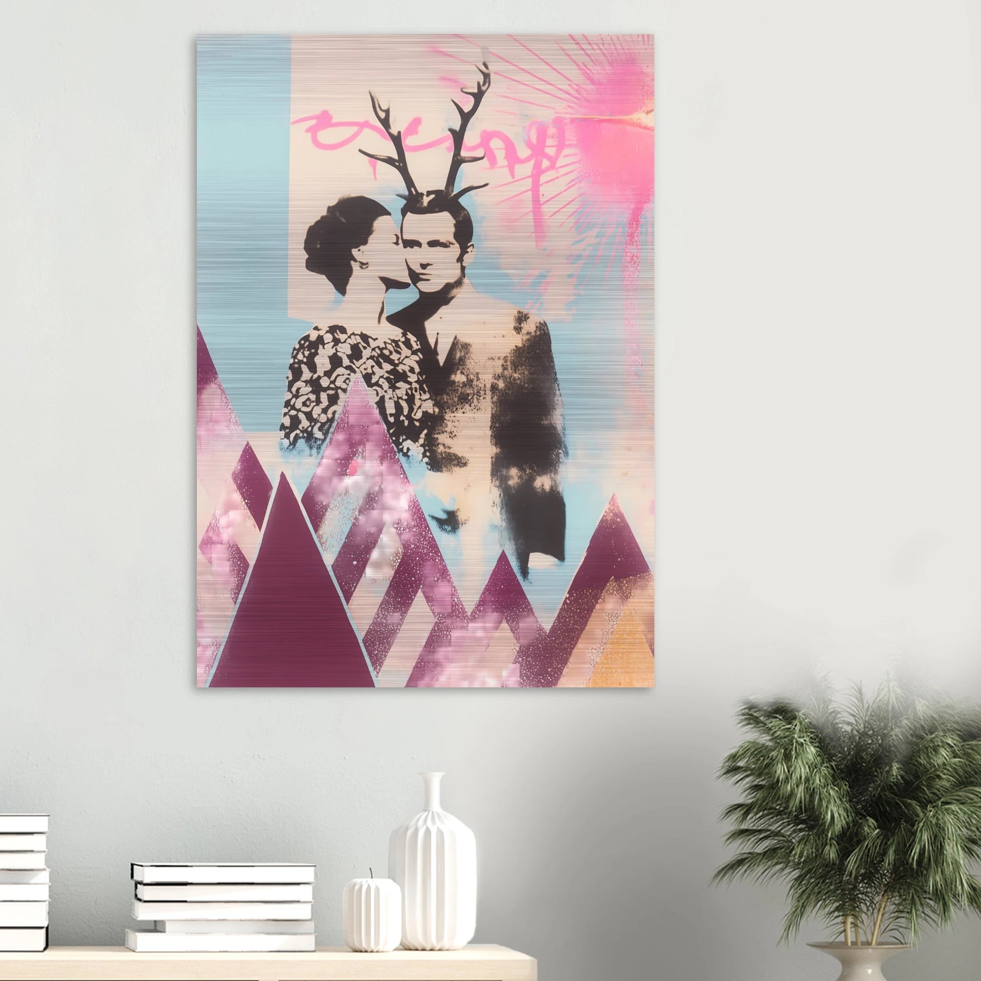 Le Couple aux Bois — tableau aluminium — vue 6 — art mural STNCL