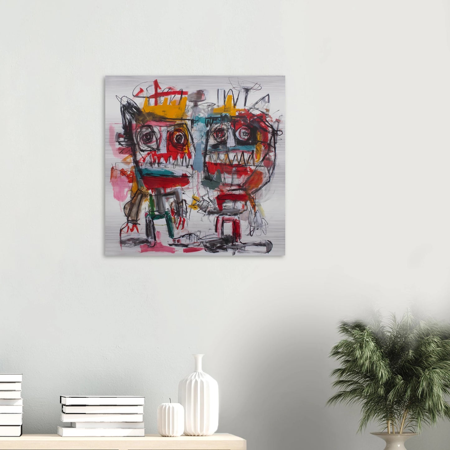 Rois Crânes — tableau aluminium — vue 5 — art mural STNCL