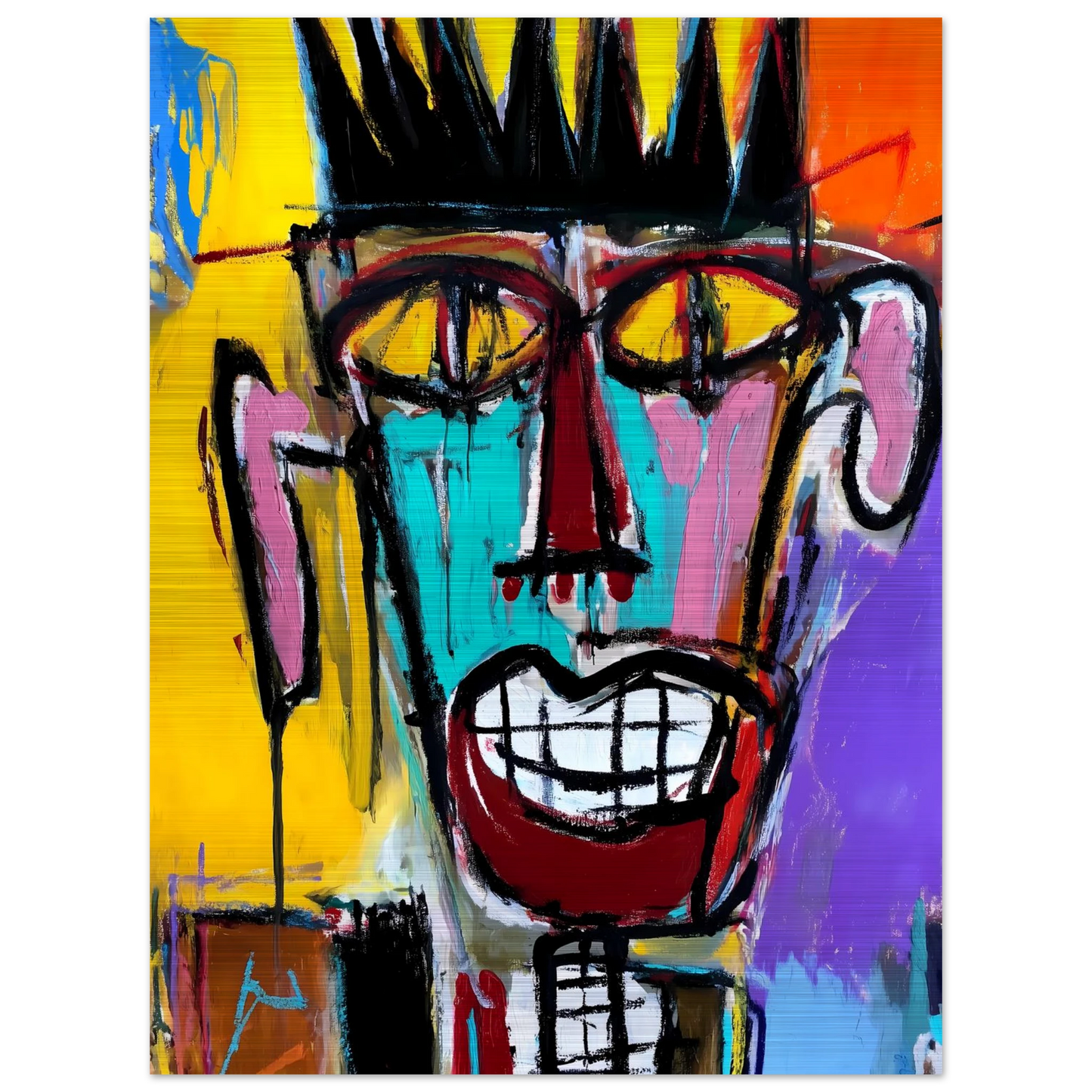Sourire Carnassier — tableau aluminium — vue 5 — art mural STNCL