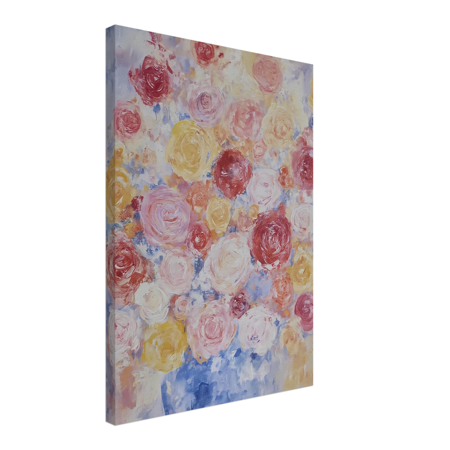 Brassée de Roses — tableau sur toile — vue 3 — art mural STNCL