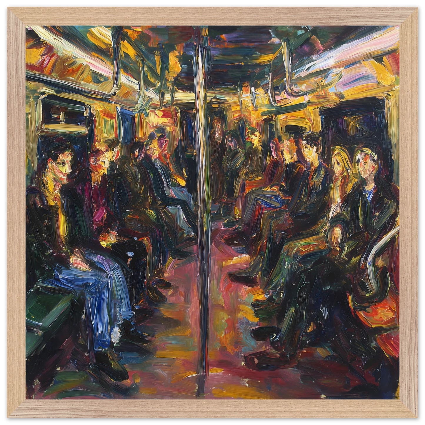 Rame du Soir — tableau encadré bois — vue 4 — art mural STNCL