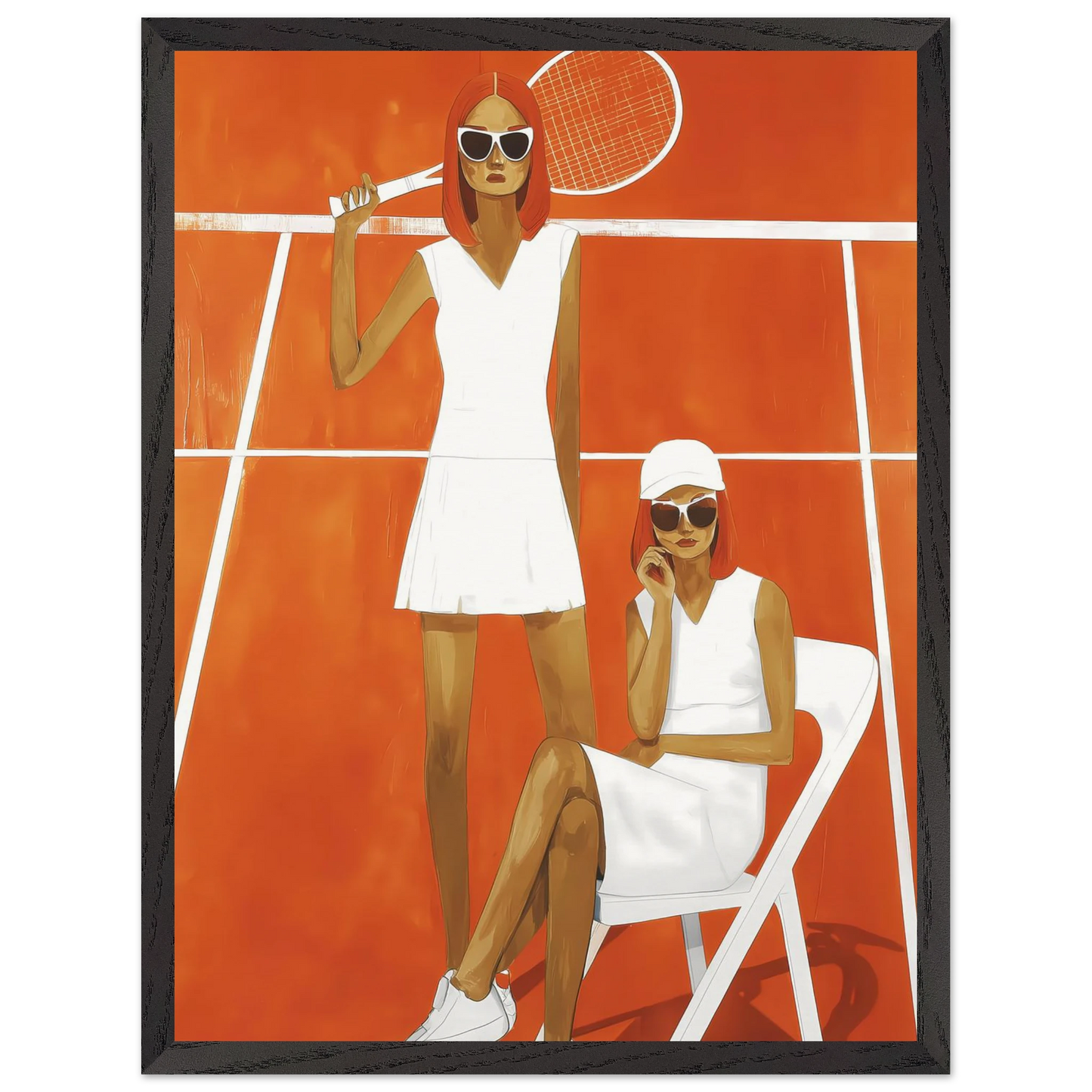 Deux Sets — tableau encadré bois — vue 15 — art mural STNCL