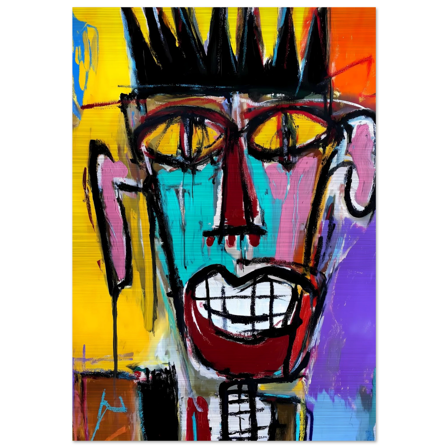 Sourire Carnassier — tableau aluminium — art mural STNCL